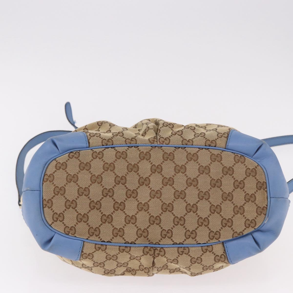 GUCCI GG Canvas Sukey Hand Bag 2way Beige Gold 247902 Auth 191057