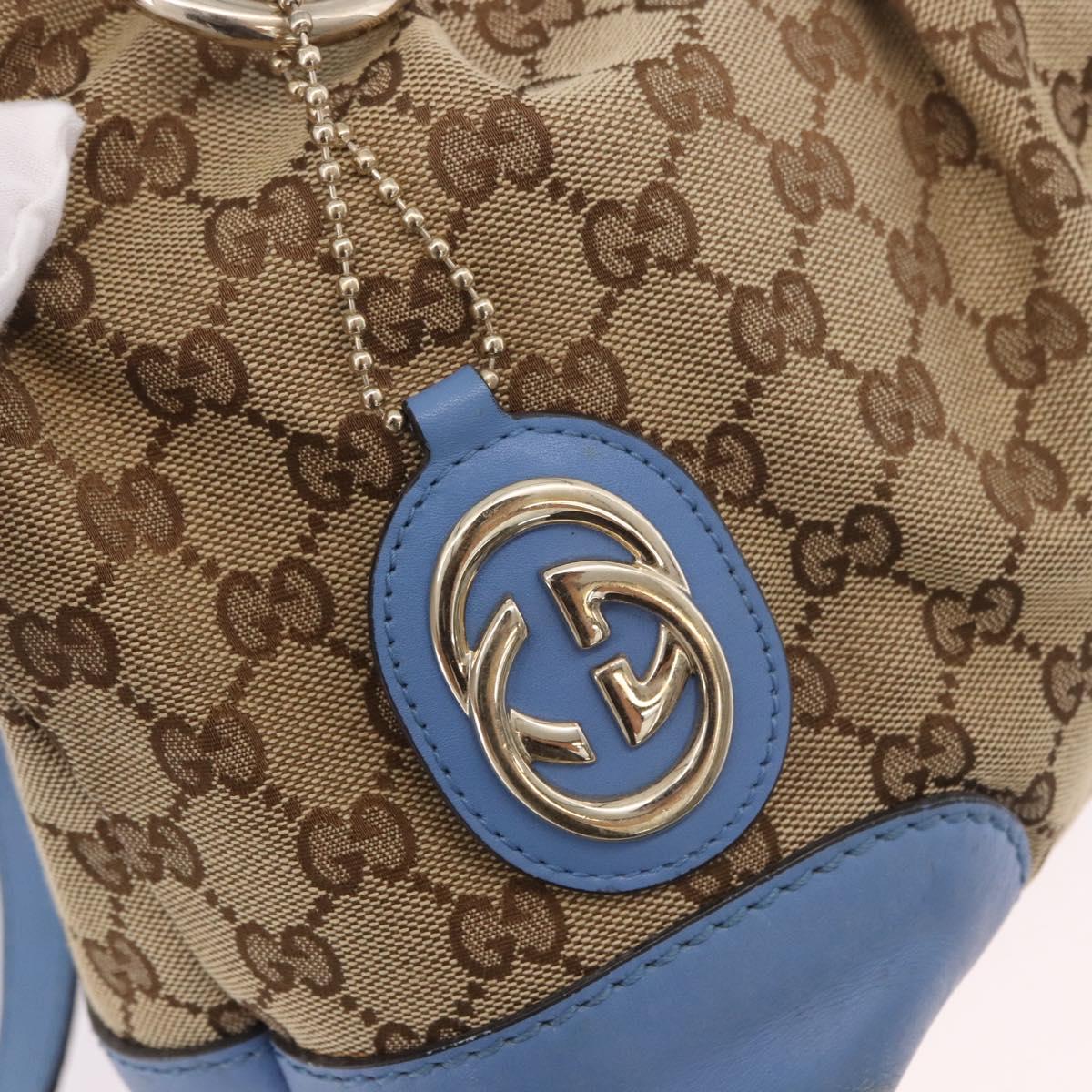 GUCCI GG Canvas Sukey Hand Bag 2way Beige Gold 247902 Auth 191057