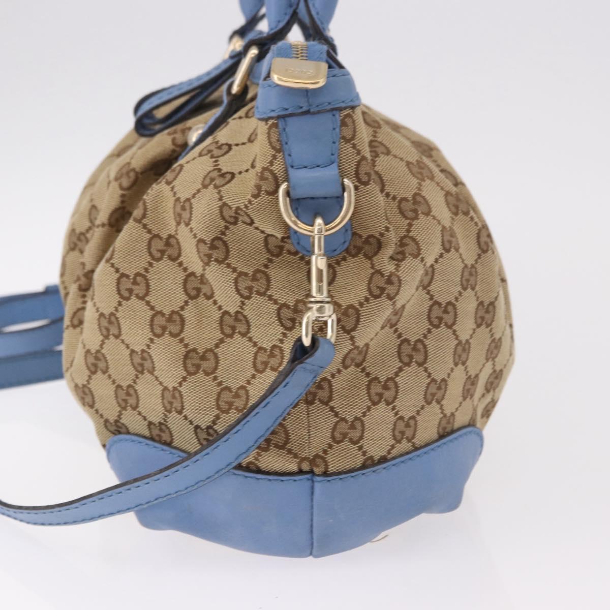 GUCCI GG Canvas Sukey Hand Bag 2way Beige Gold 247902 Auth 191057