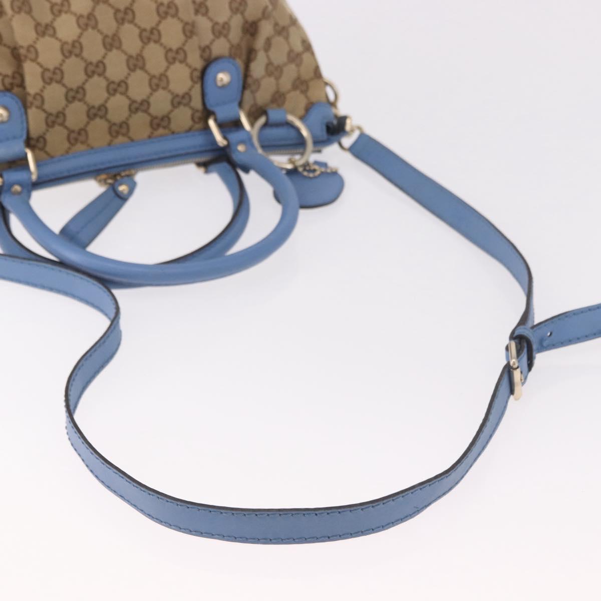 GUCCI GG Canvas Sukey Hand Bag 2way Beige Gold 247902 Auth 191057