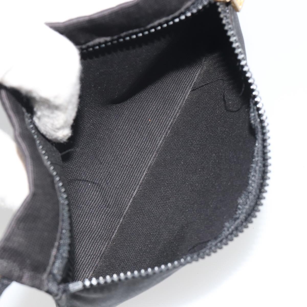 FENDI Hand Bag Canvas 2way Black Gold Auth 191061