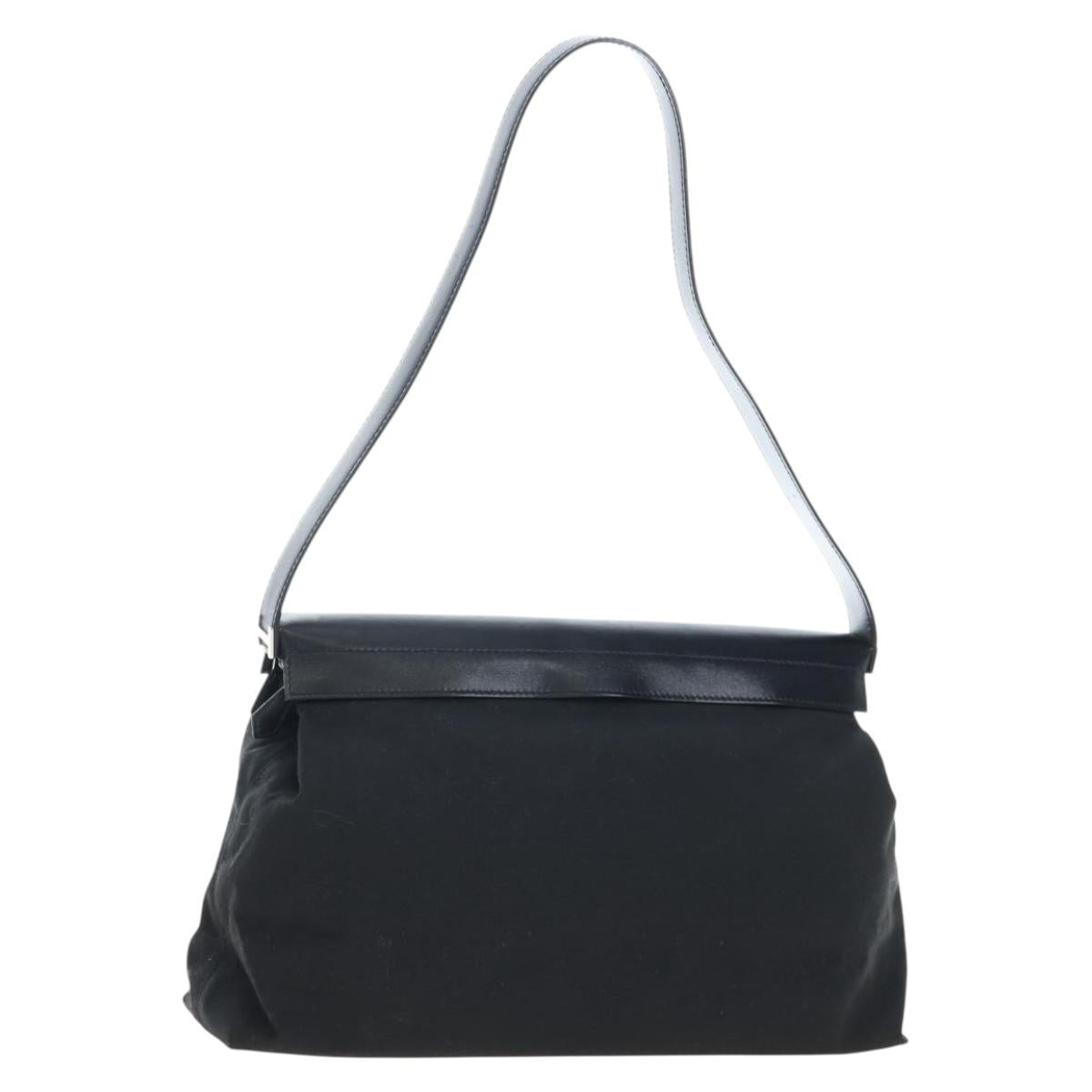 HERMES Yo Bag Bag Canvas Buffalo Skipper With Pouch Black Silver Auth 191068SAM