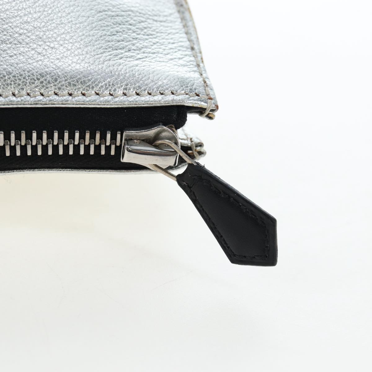 HERMES Yo Bag Bag Canvas Buffalo Skipper With Pouch Black Silver Auth 191068SAM
