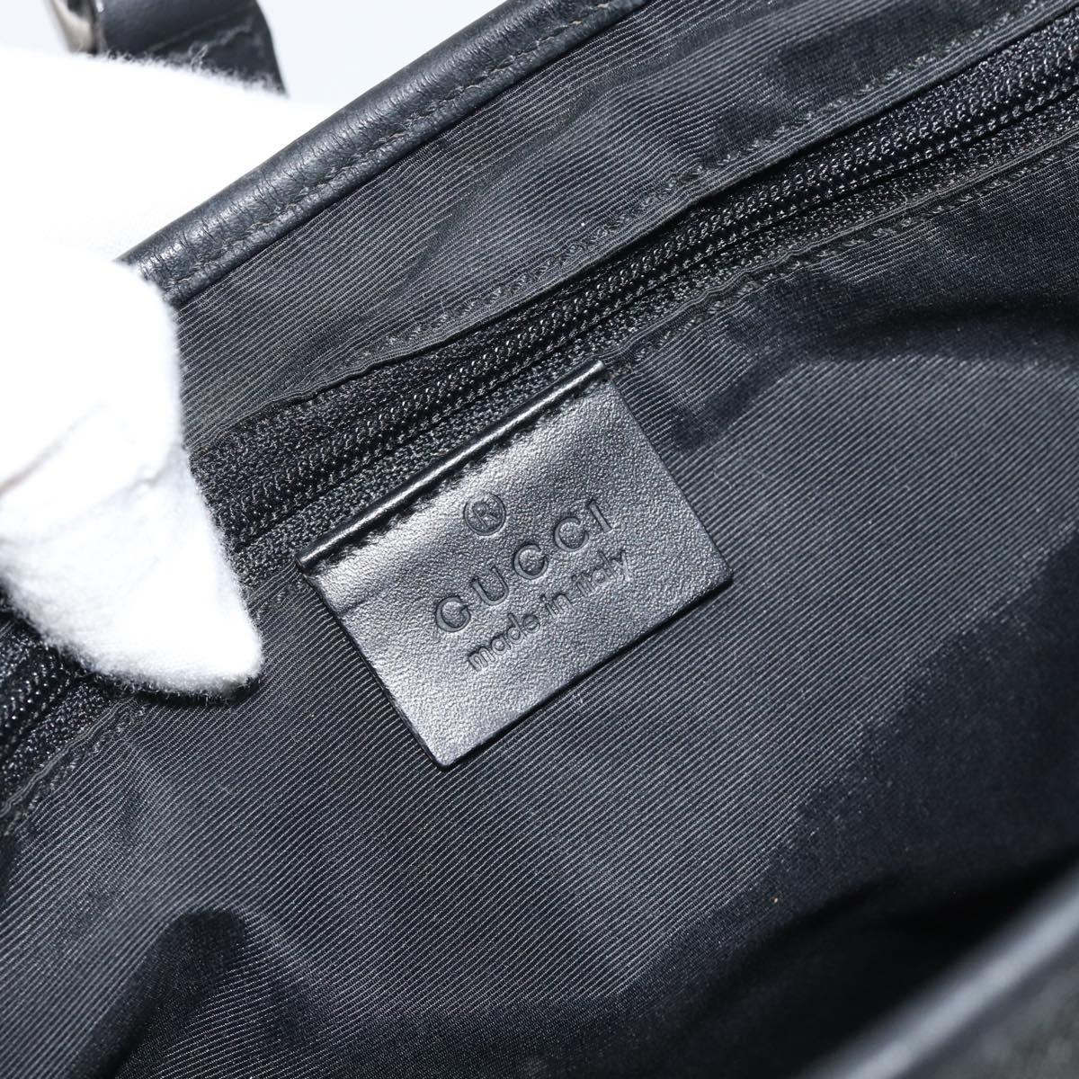 GUCCI GG Canvas Jackie Shoulder Bag Black Silver 00963 Auth 191078V