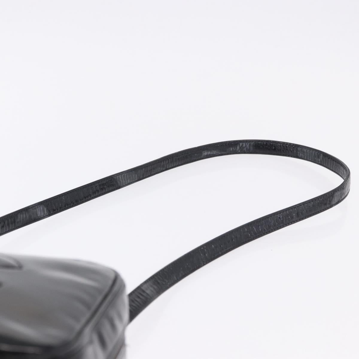 CHANEL Vanity Hand Bag Patent Leather 2way Black Gold CC Auth 191081