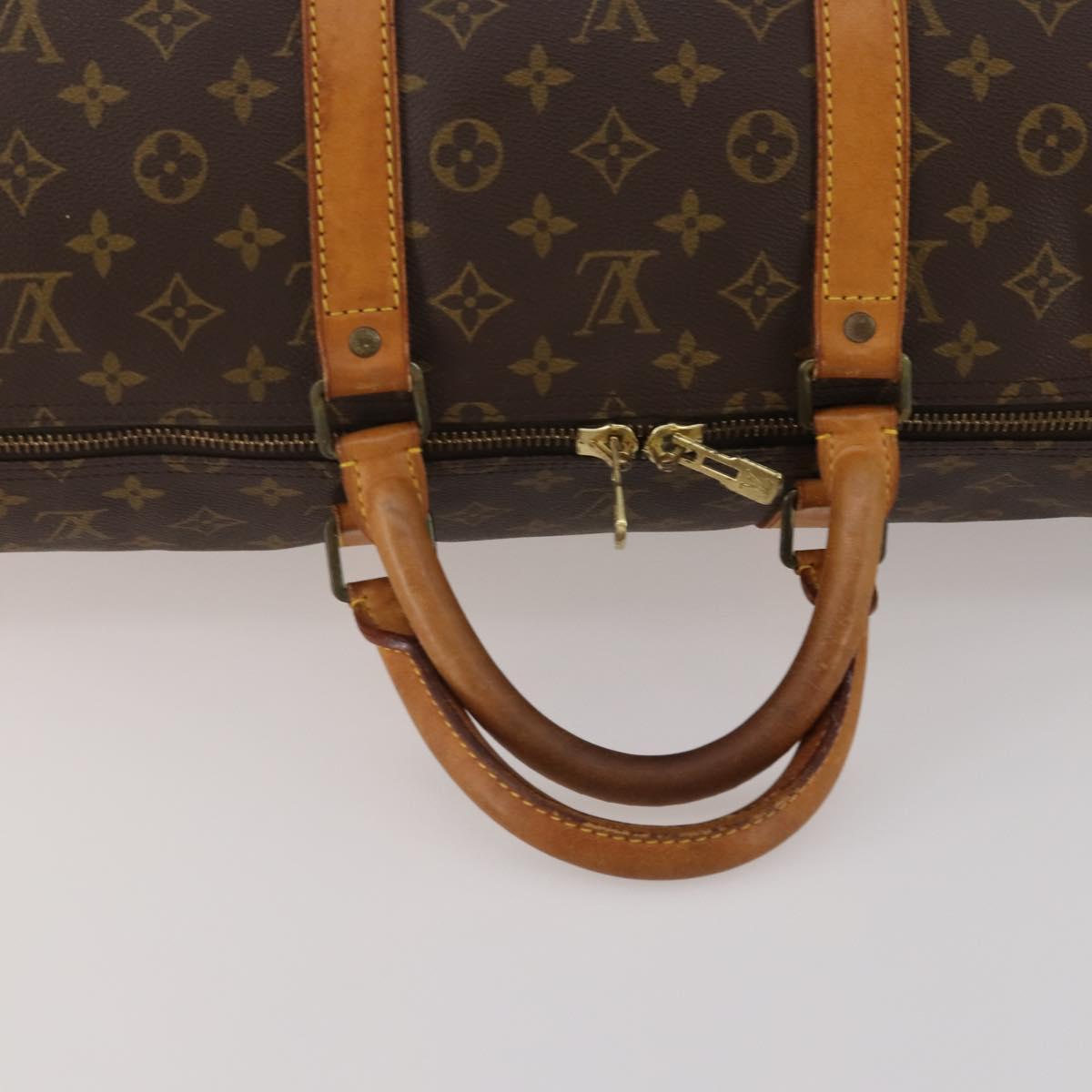 LOUIS VUITTON Monogram Keepall 55 Boston Bag M41424 LV Auth 191086