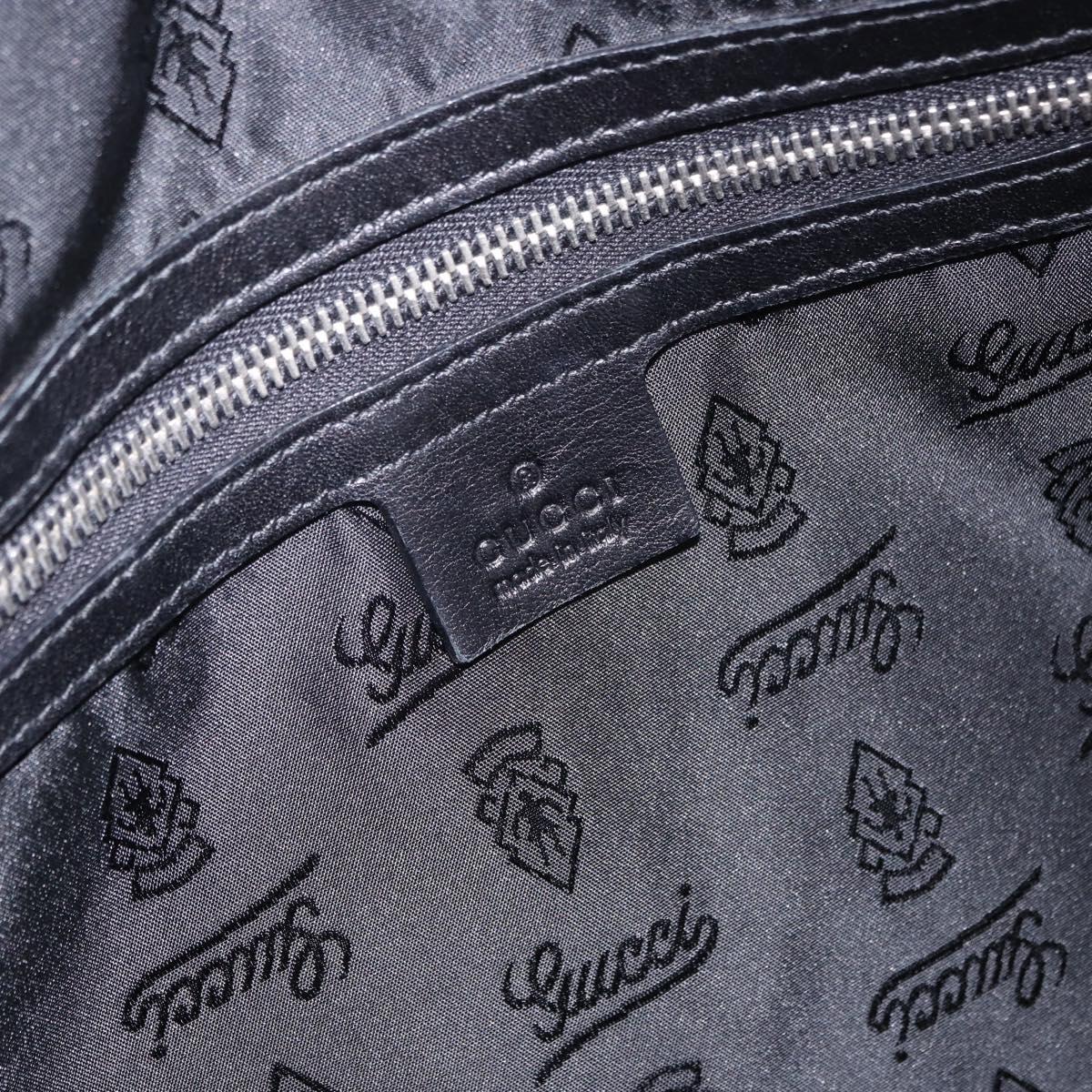 GUCCI Tote Bag Canvas Black Silver 194465 Auth 191127