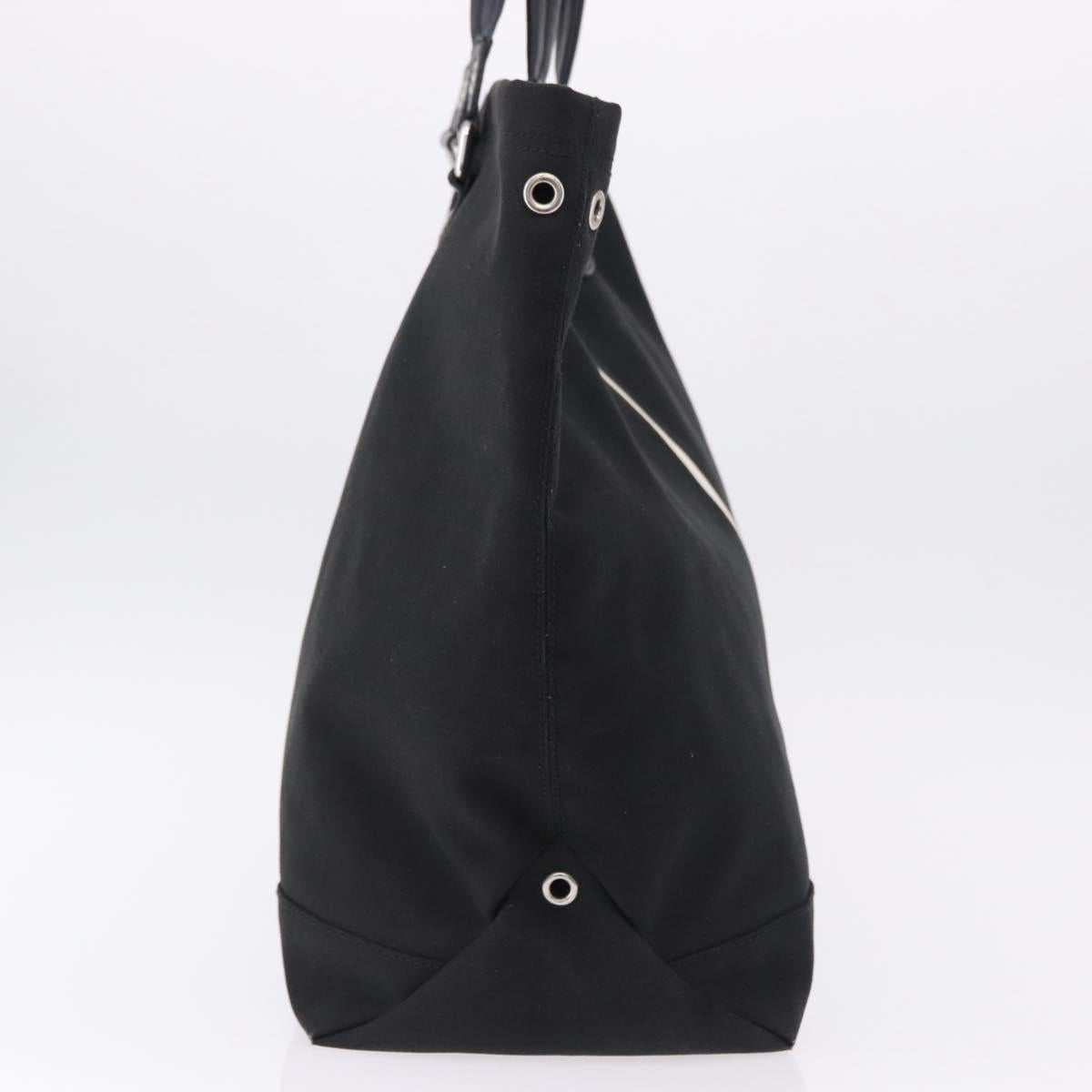 GUCCI Tote Bag Canvas Black Silver 194465 Auth 191127