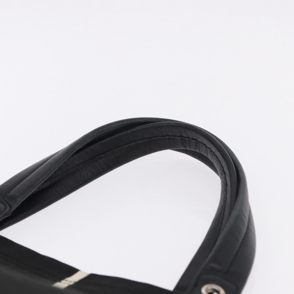 GUCCI Tote Bag Canvas Black Silver 194465 Auth 191127
