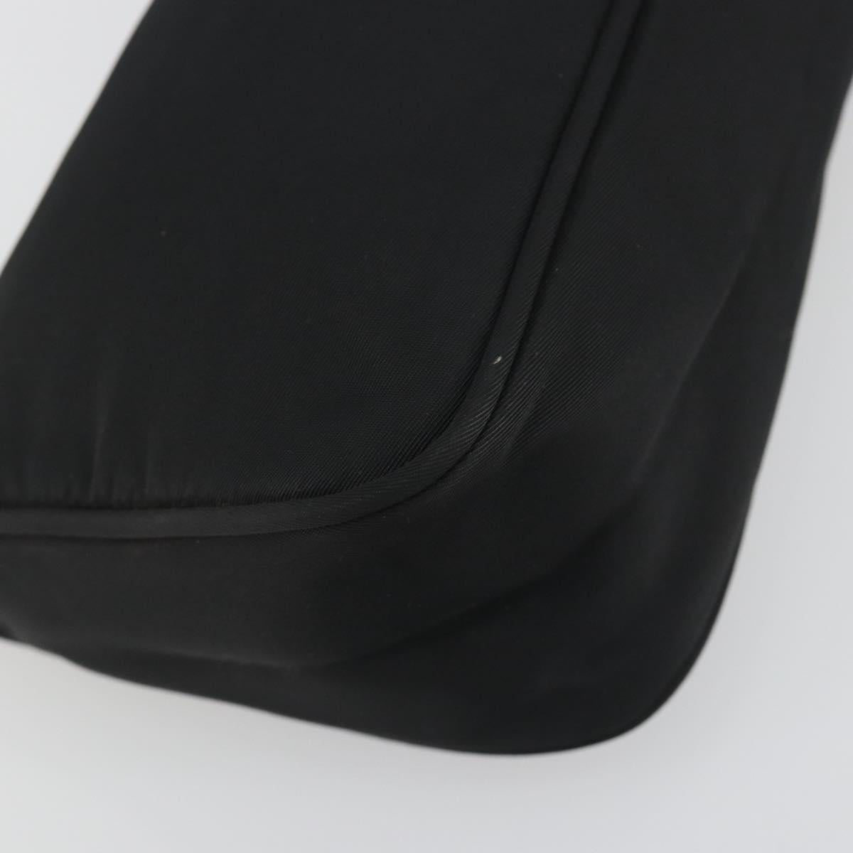 PRADA Accessory Pouch Nylon Black Silver Auth 191130A