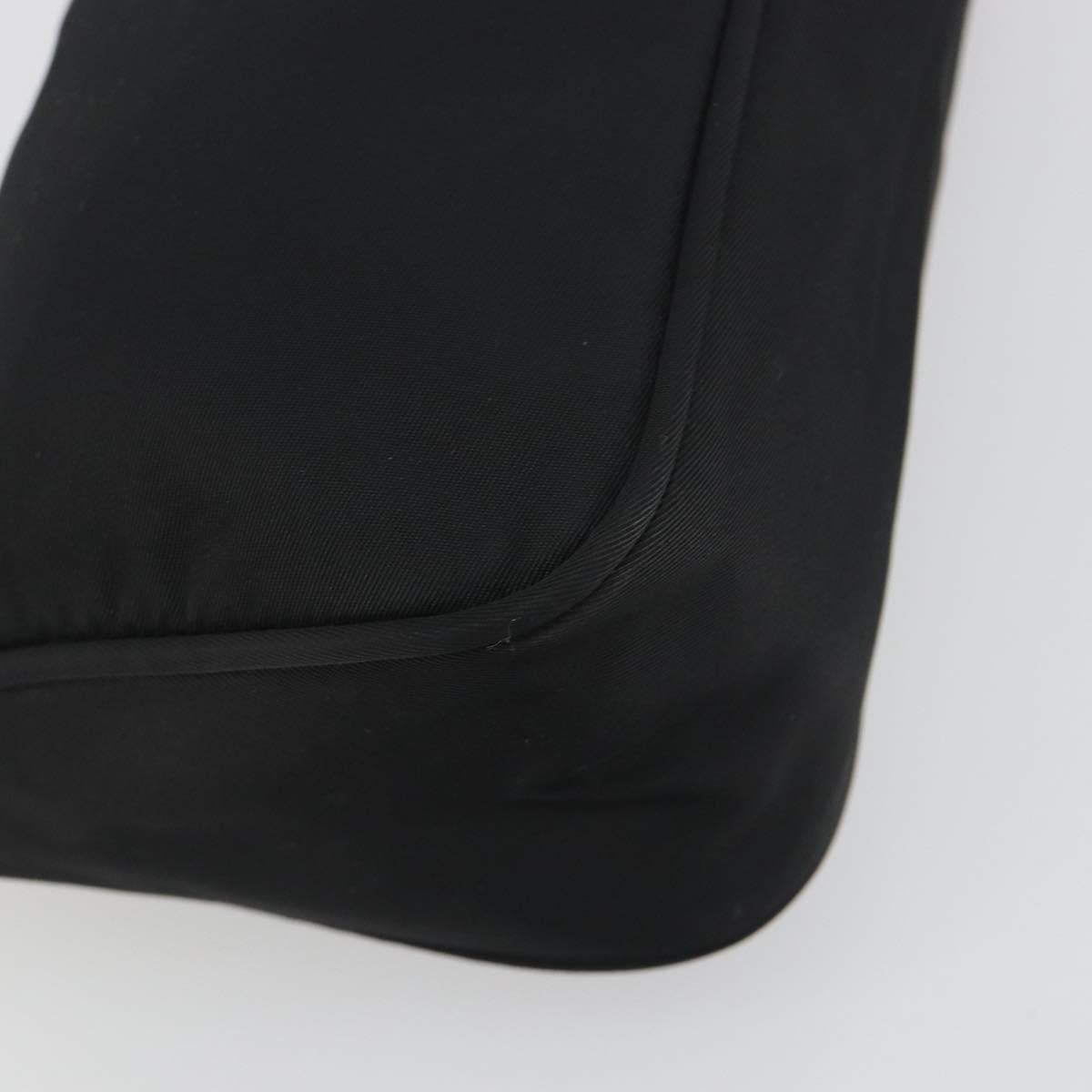 PRADA Accessory Pouch Nylon Black Silver Auth 191130A