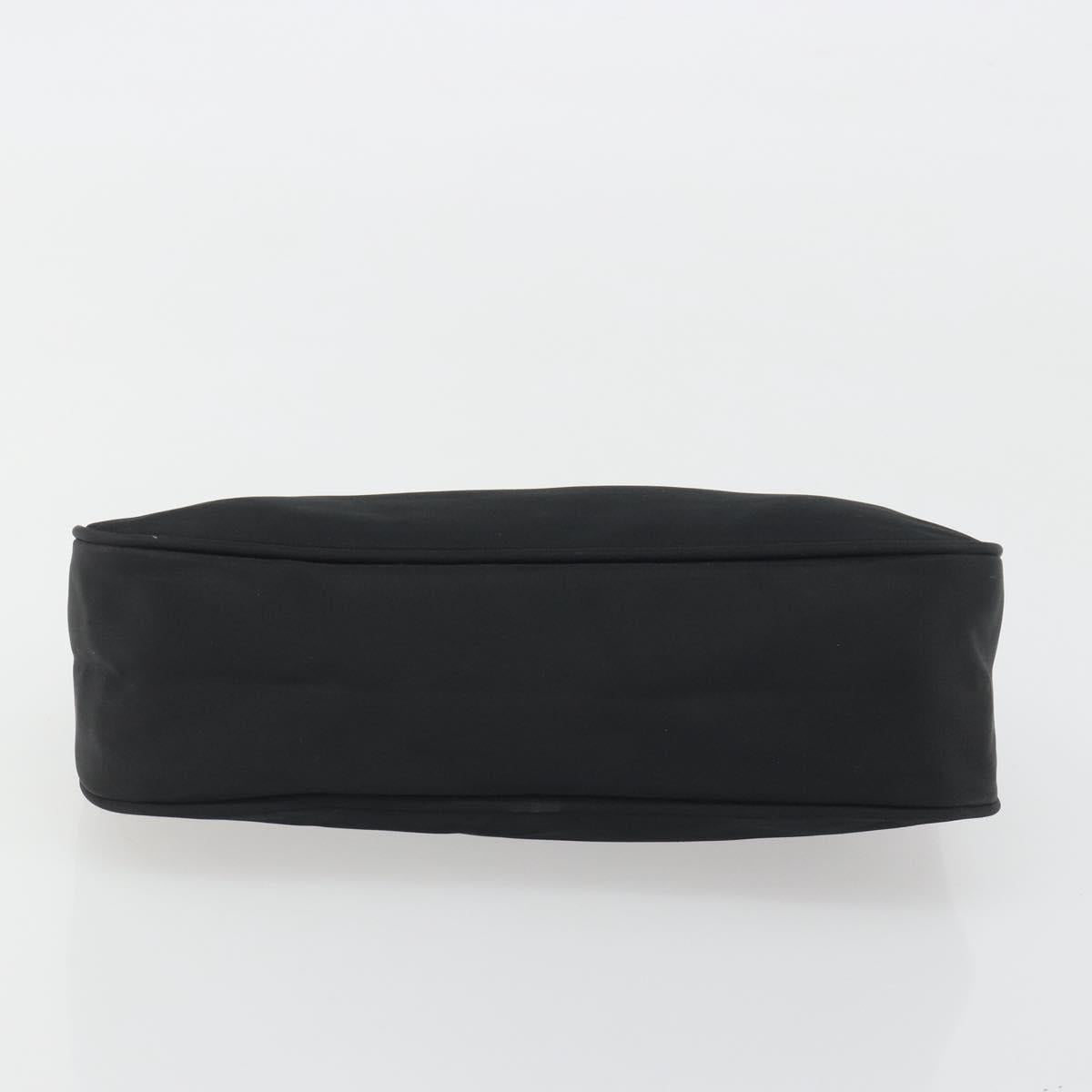 PRADA Accessory Pouch Nylon Black Silver Auth 191130A