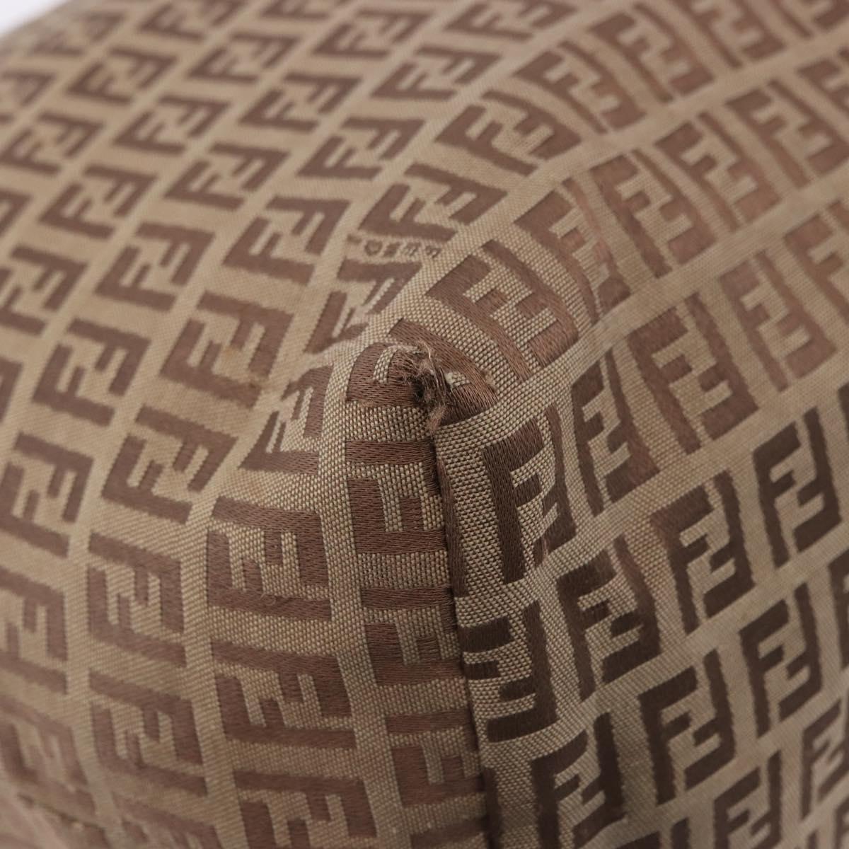 FENDI Zucchino Canvas Tote Bag Beige Auth 191133