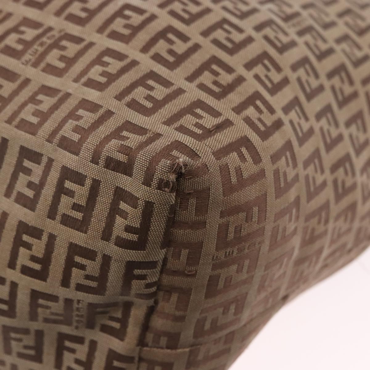 FENDI Zucchino Canvas Tote Bag Beige Auth 191133