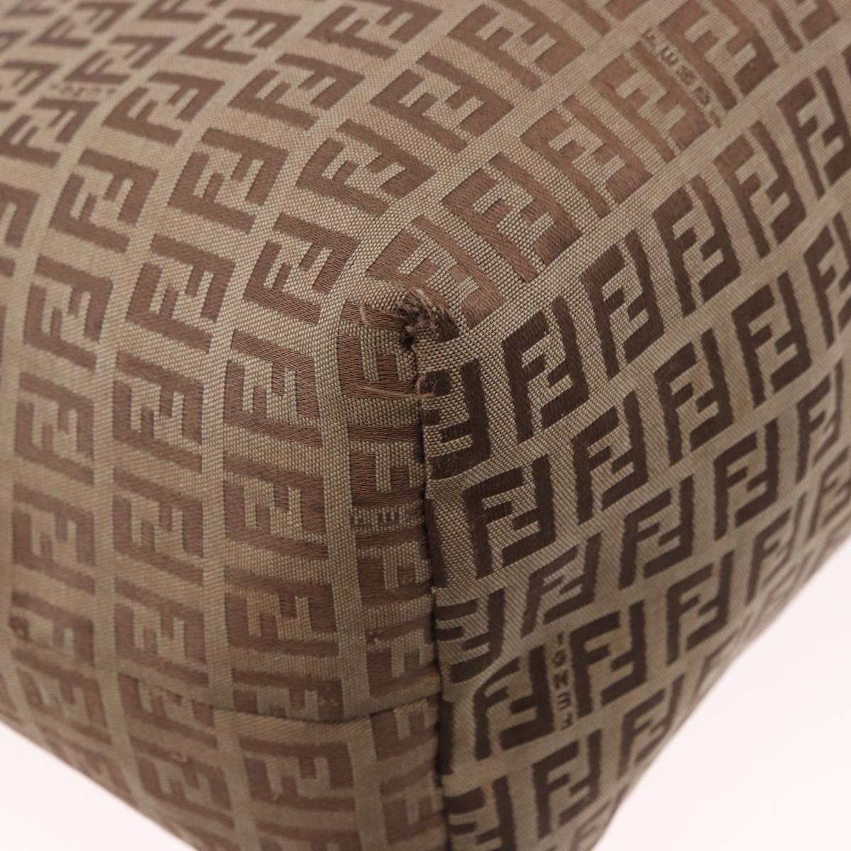 FENDI Zucchino Canvas Tote Bag Beige Auth 191133