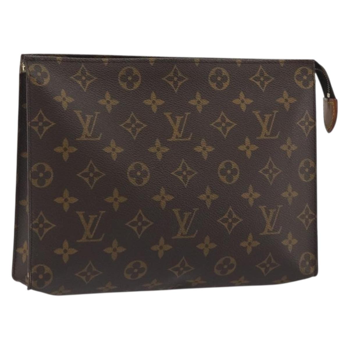 LOUIS VUITTON Monogram Poche Toilette 26 Pouch M47542 LV Auth 191134