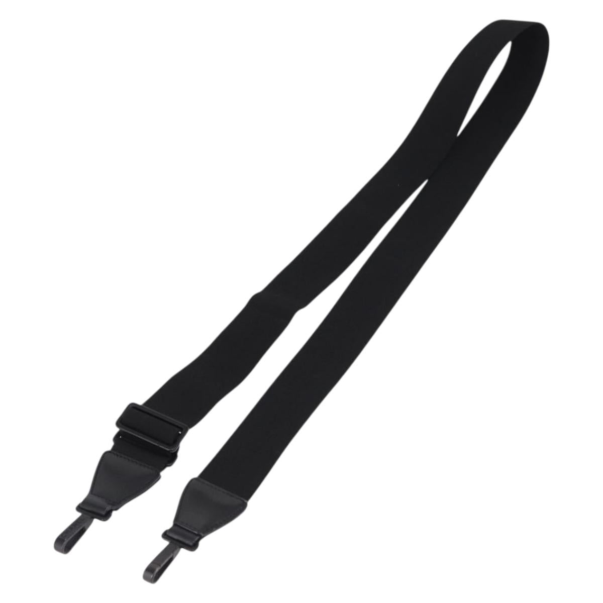 CHANEL Adjustable Shoulder Strap Canvas 31.5""-53.1"" Black CC Auth 191141