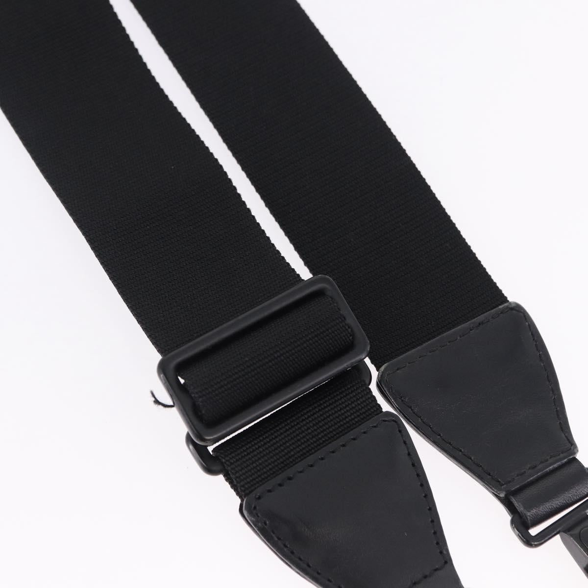 CHANEL Adjustable Shoulder Strap Canvas 31.5""-53.1"" Black CC Auth 191141