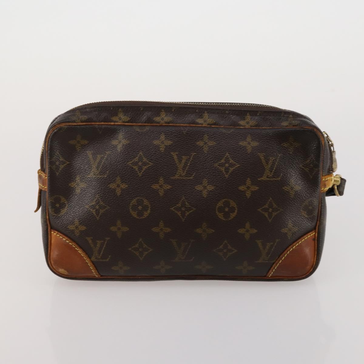 LOUIS VUITTON Monogram Vernis Clutch Bag 5 Set Beige LV Auth 191145