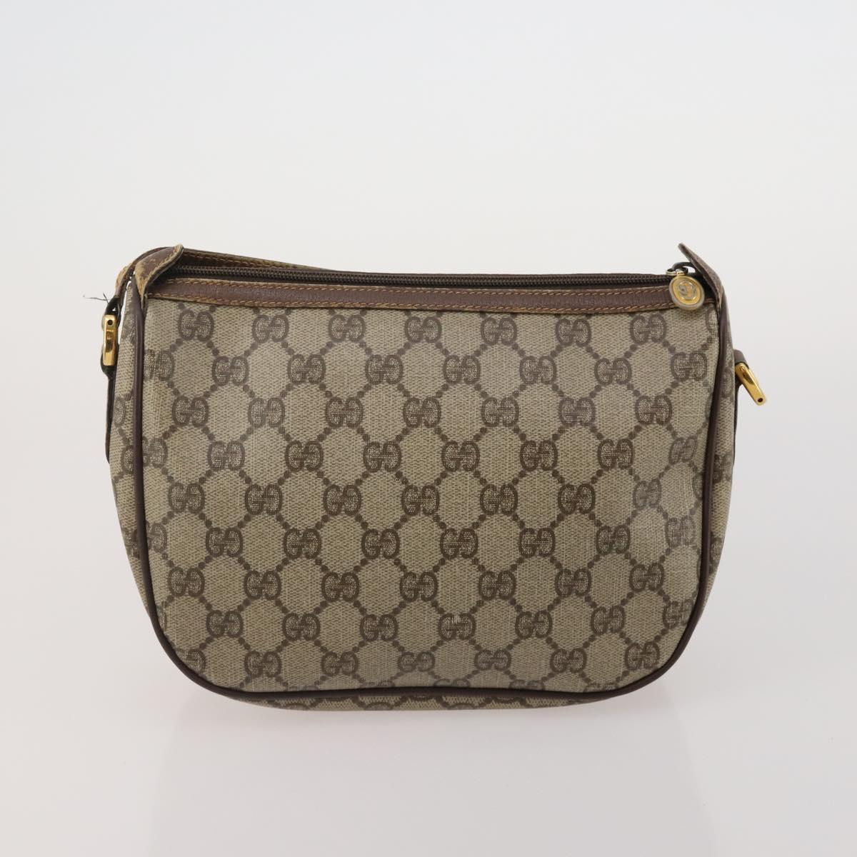 GUCCI GG Supreme Shoulder Bag PVC 3 Set Beige Auth 191148