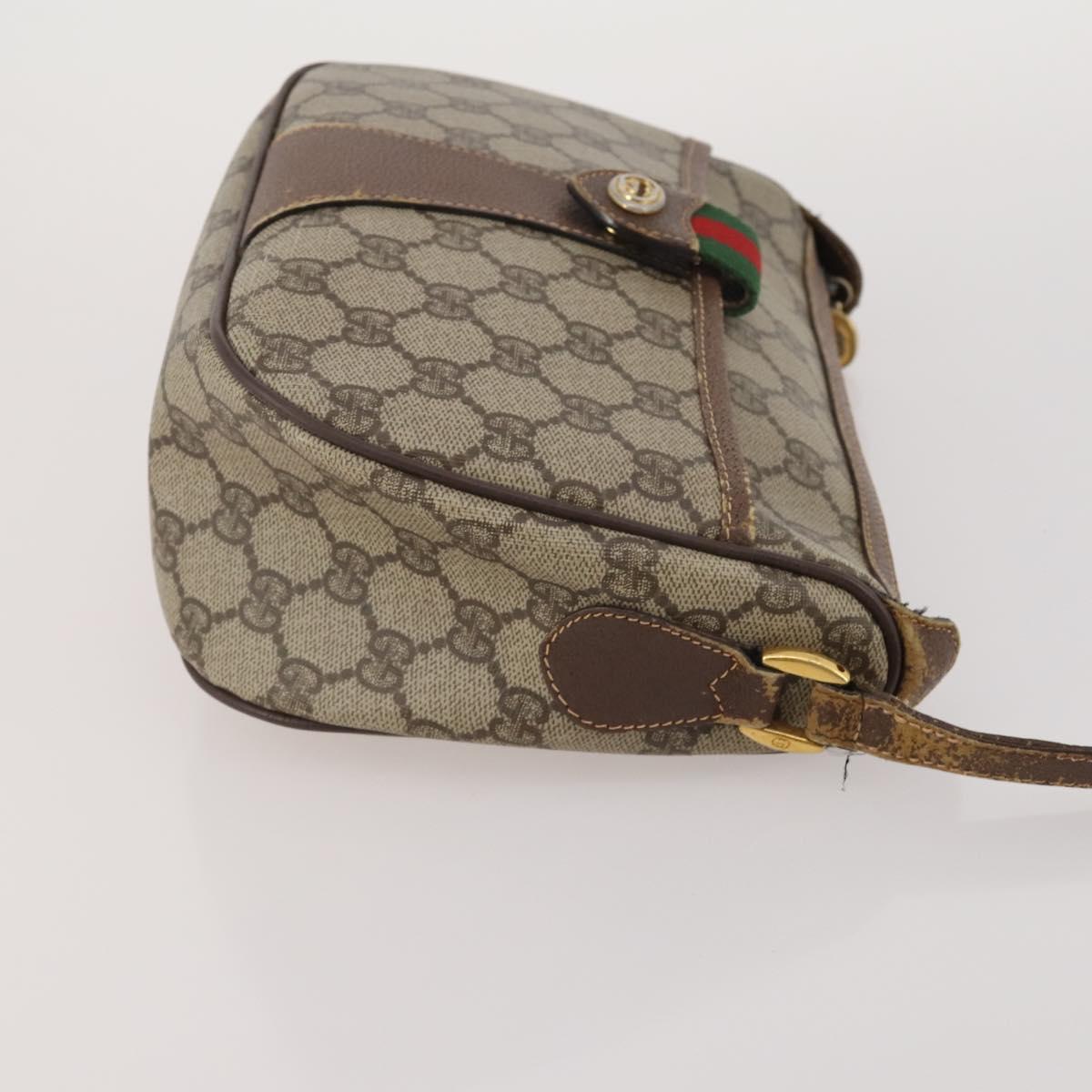 GUCCI GG Supreme Shoulder Bag PVC 3 Set Beige Auth 191148