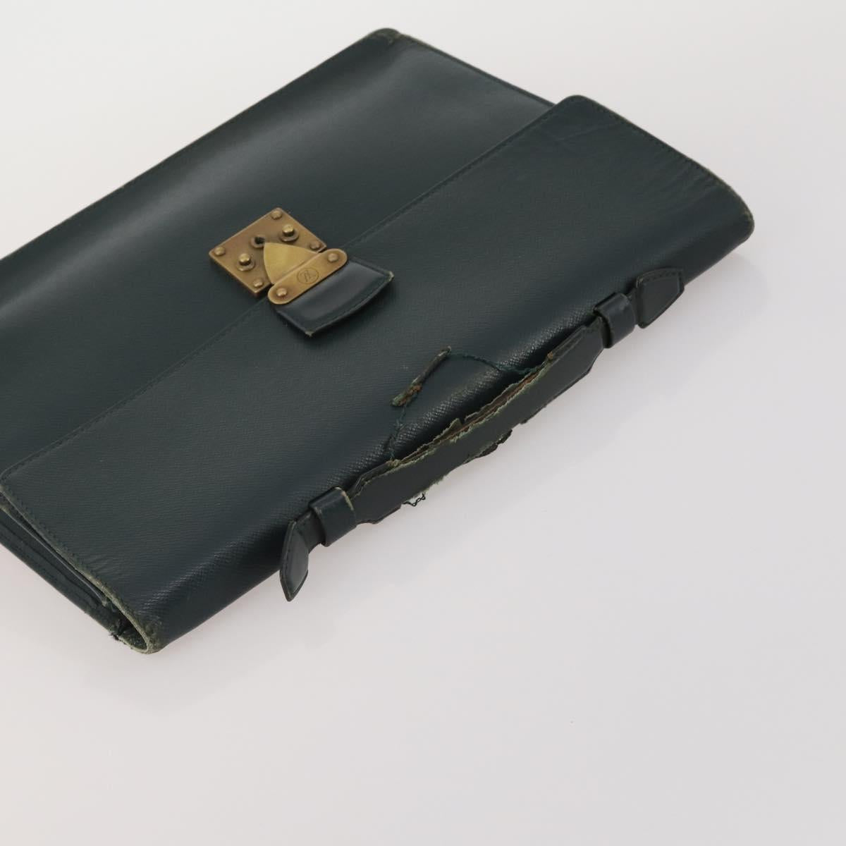 LOUIS VUITTON Monogram Clutch Bag Nylon Leather 5 Set Green Beige LV Auth 191149