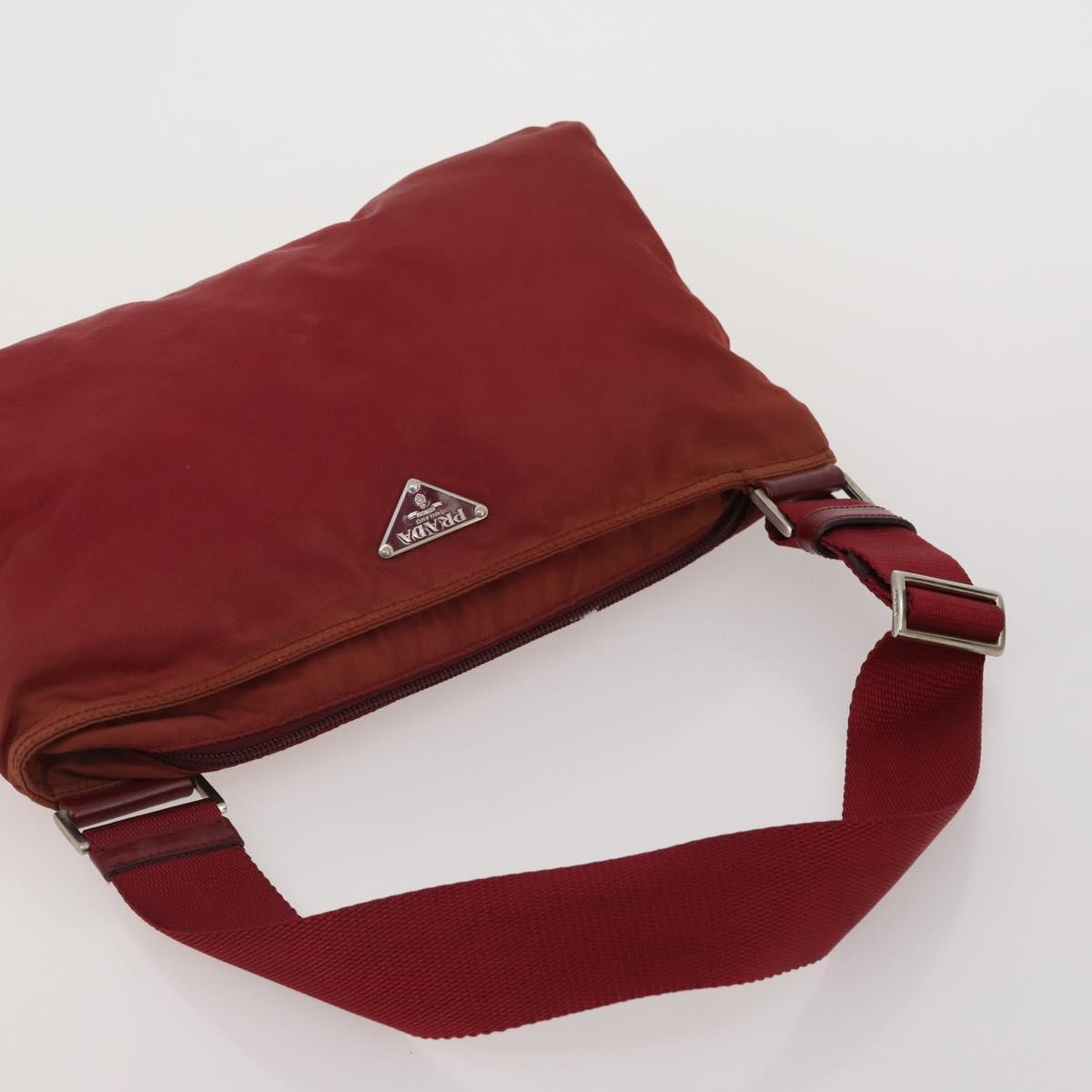 PRADA Shoulder Bag Nylon 4 Set Red Black Auth 191150