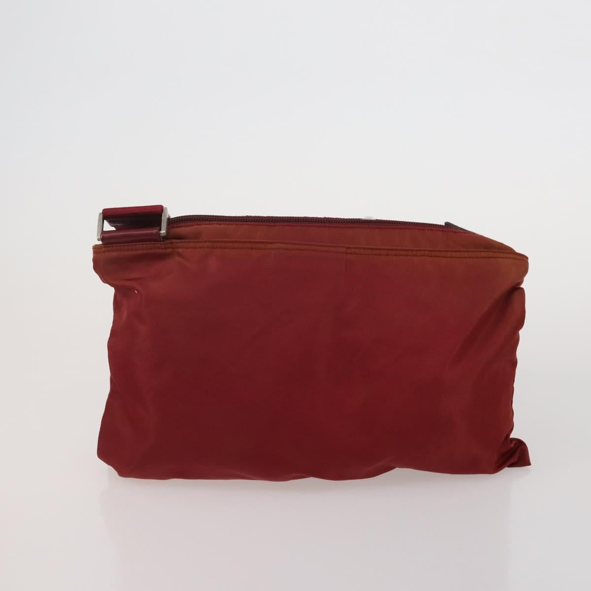 PRADA Shoulder Bag Nylon 4 Set Red Black Auth 191150