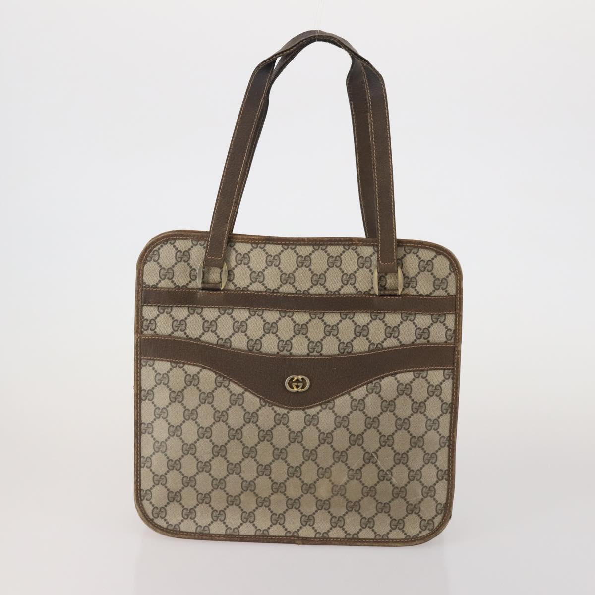 GUCCI GG Supreme GG Canvas Shoulder Bag PVC 5 Set Beige Auth 191152