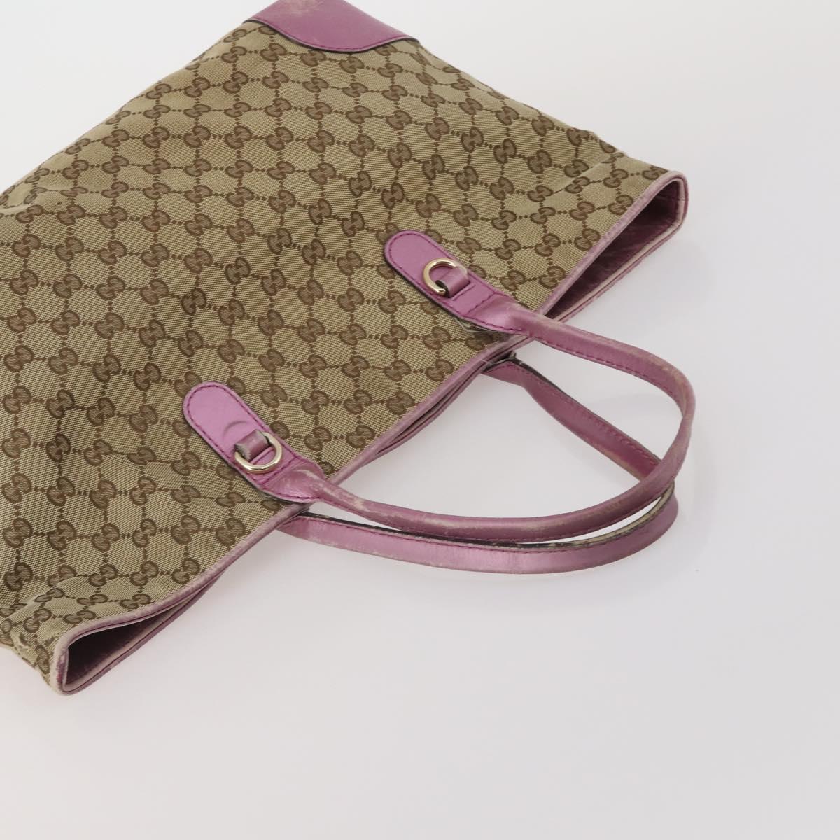 GUCCI GG Supreme GG Canvas Shoulder Bag PVC 5 Set Beige Auth 191152