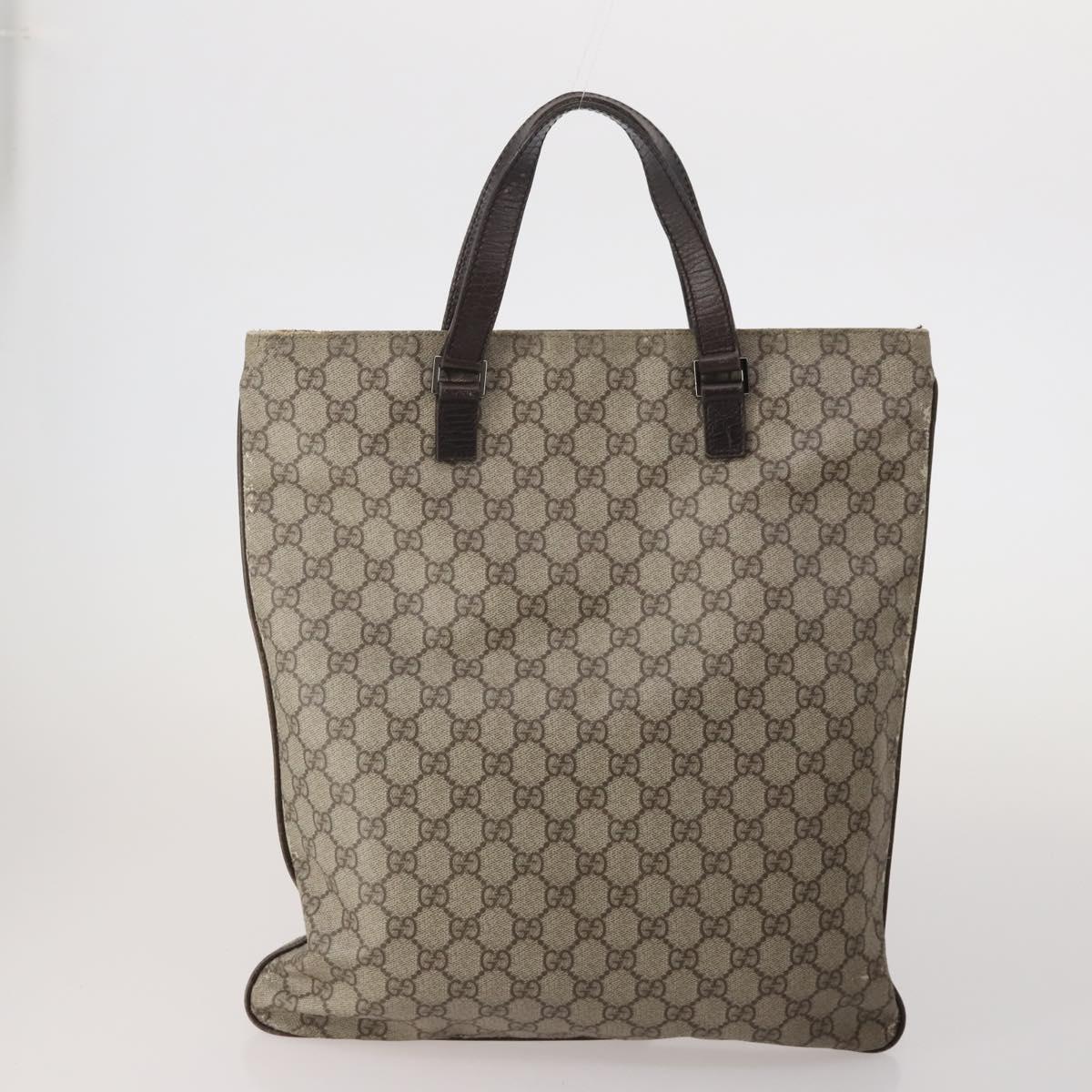 GUCCI GG Supreme GG Canvas Shoulder Bag PVC 5 Set Beige Auth 191152