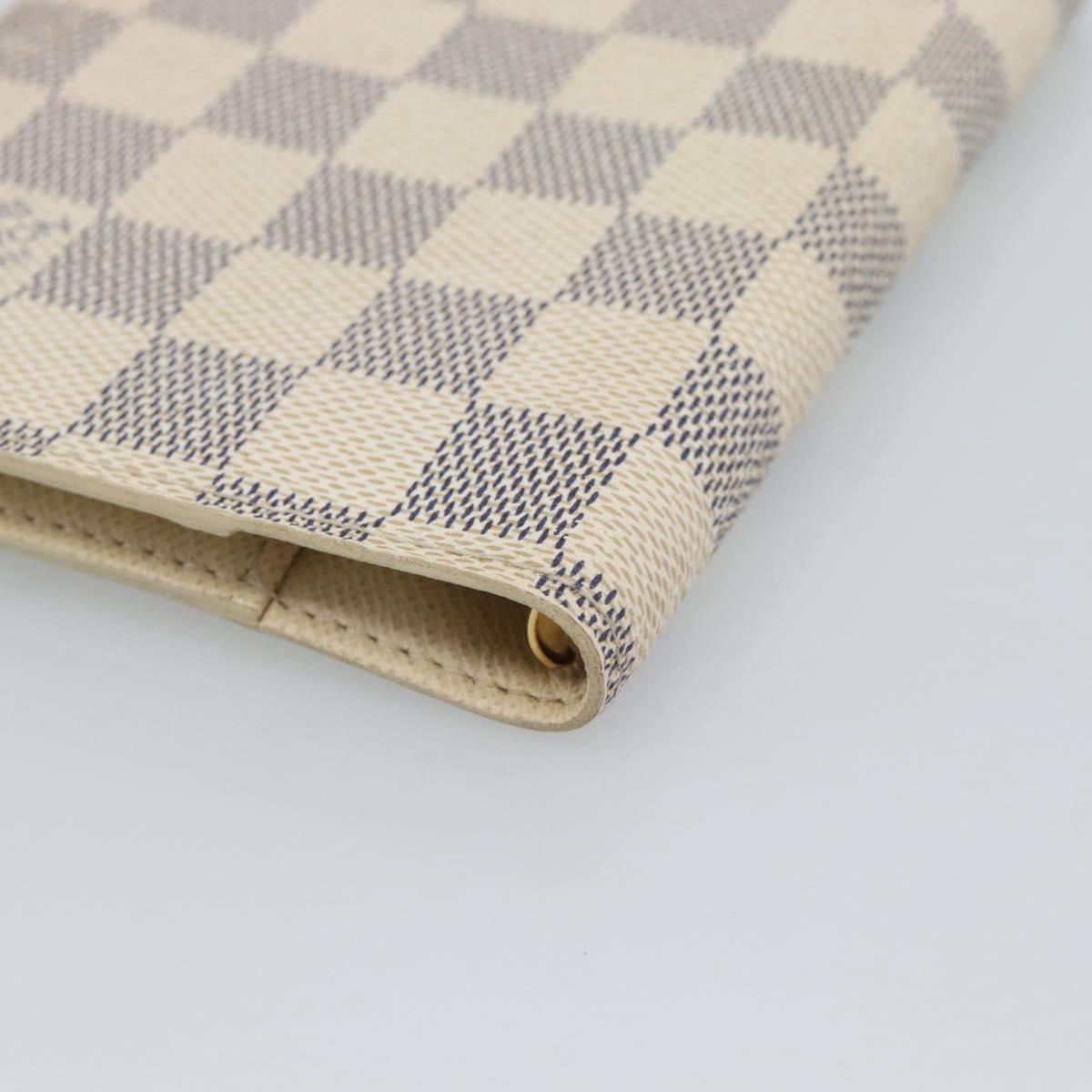 LOUIS VUITTON Damier Azur Agenda PM Day Planner Cover R20706 LV Auth 191157A