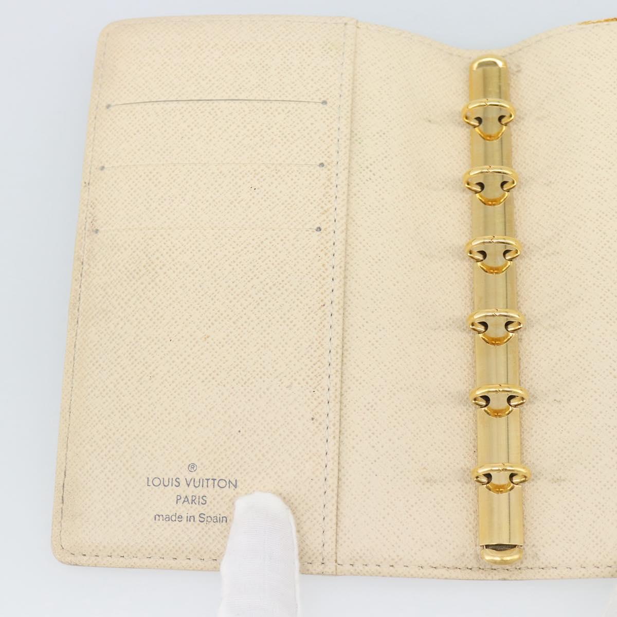 LOUIS VUITTON Damier Azur Agenda PM Day Planner Cover R20706 LV Auth 191157A
