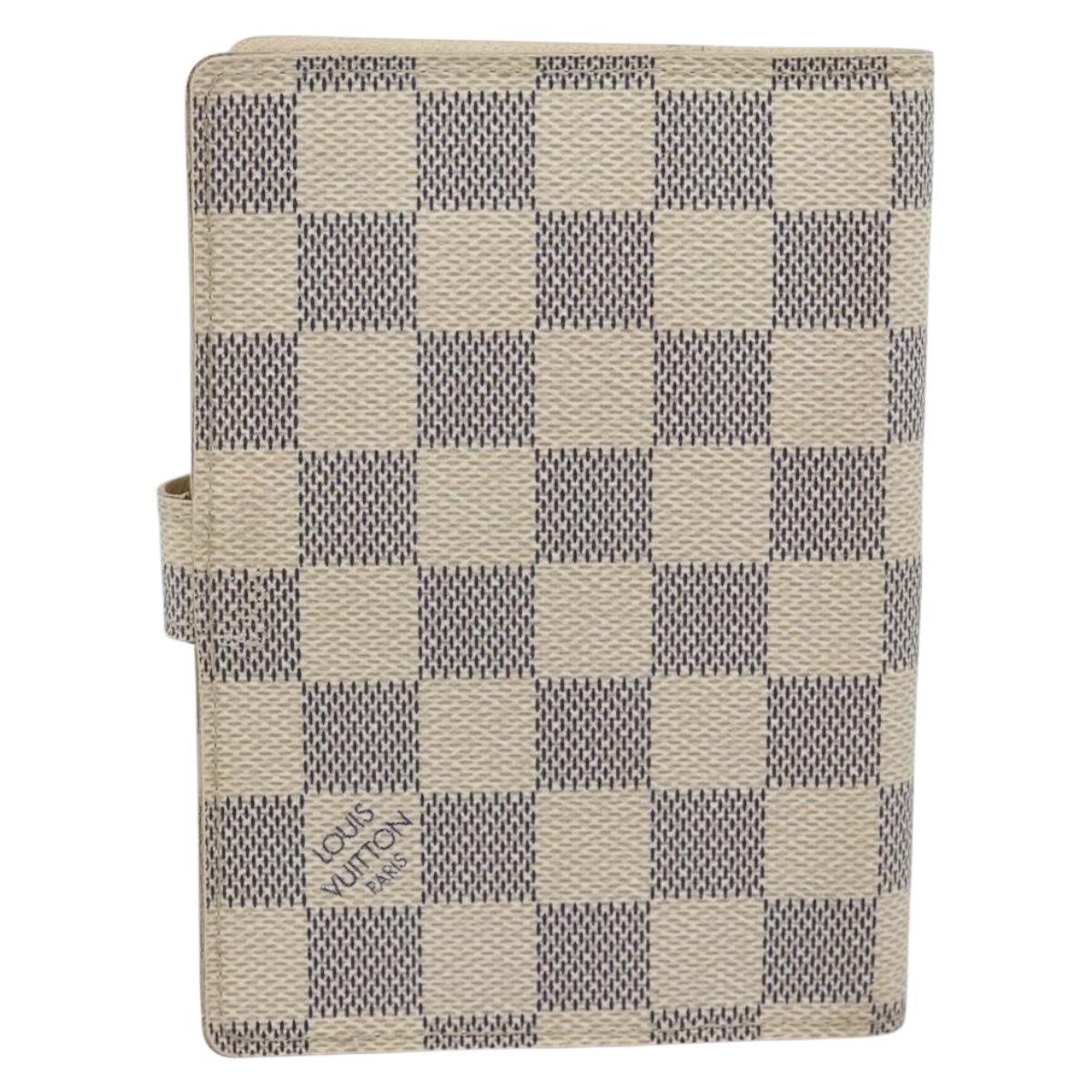 LOUIS VUITTON Damier Azur Agenda PM Day Planner Cover R20706 LV Auth 191157A