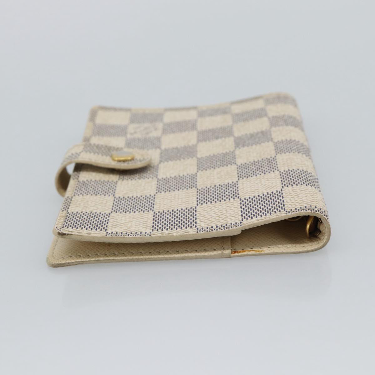 LOUIS VUITTON Damier Azur Agenda PM Day Planner Cover R20706 LV Auth 191157A
