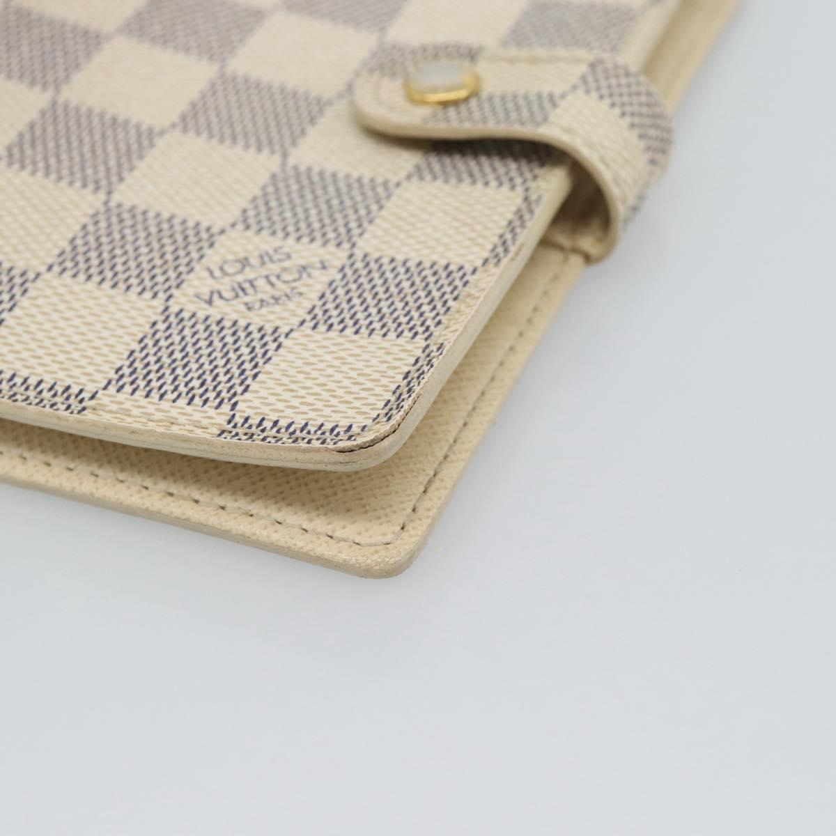 LOUIS VUITTON Damier Azur Agenda PM Day Planner Cover R20706 LV Auth 191157A