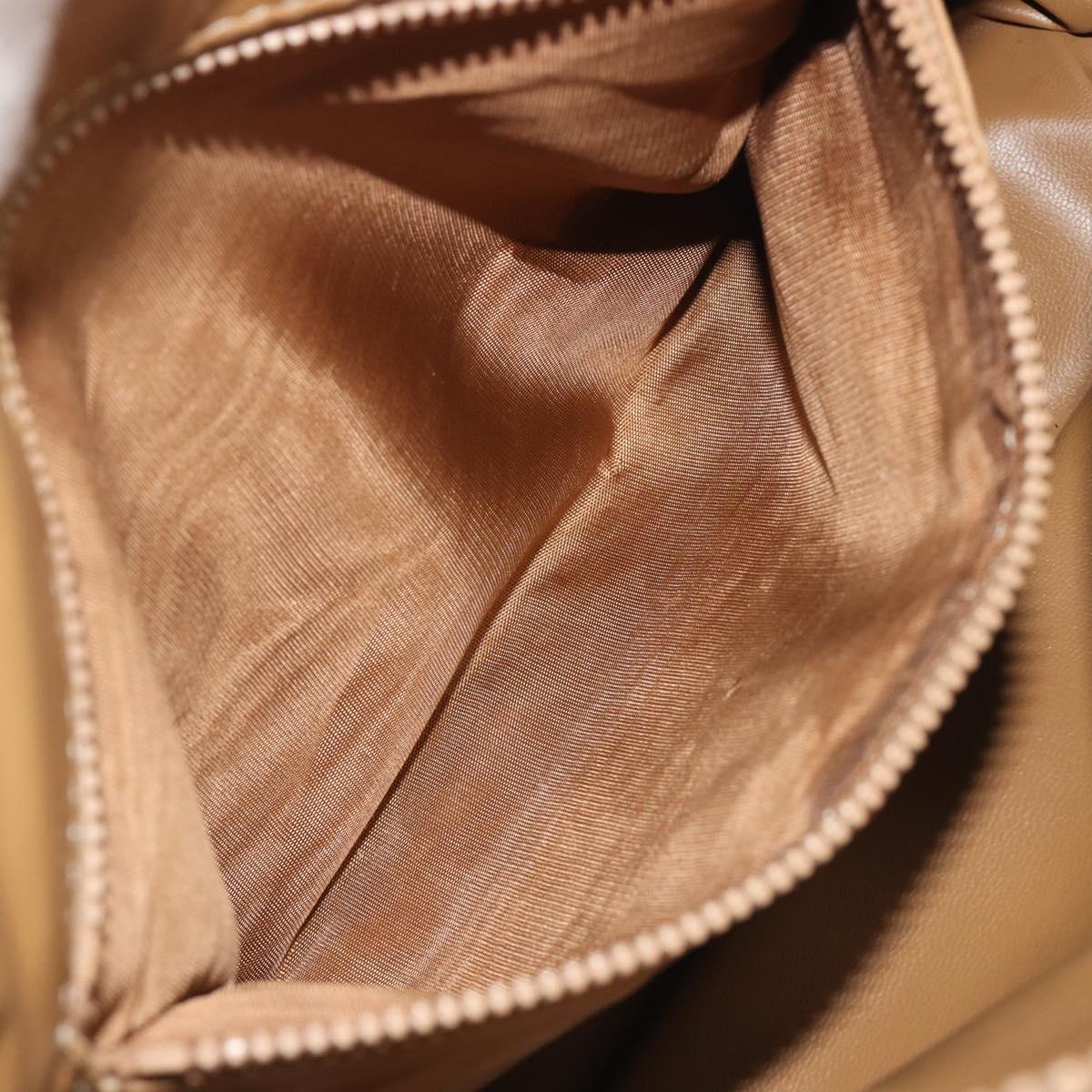 CELINE Macadam Tote Bag PVC Leather Brown Gold Tone Auth 191179