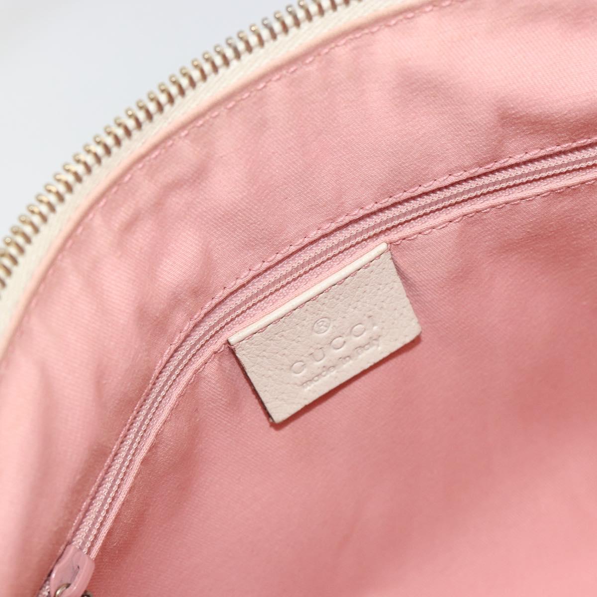 GUCCI GG Canvas Shoulder Bag Pink Gold 146244 Auth 191250A