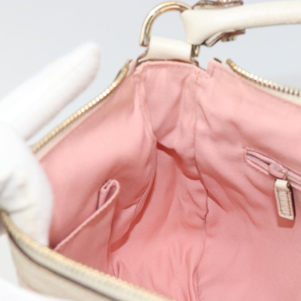 GUCCI GG Canvas Shoulder Bag Pink Gold 146244 Auth 191250A