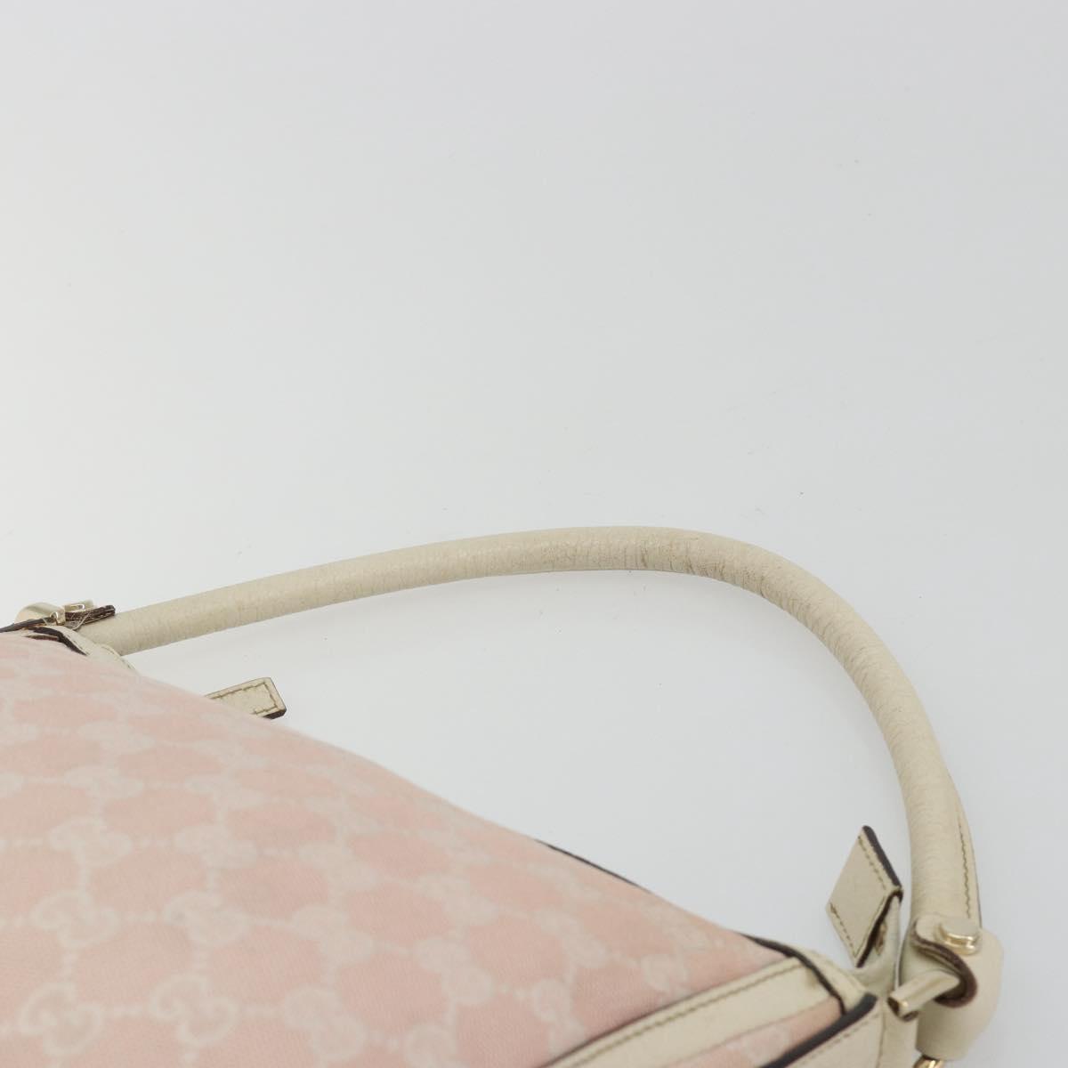 GUCCI GG Canvas Shoulder Bag Pink Gold 146244 Auth 191250A