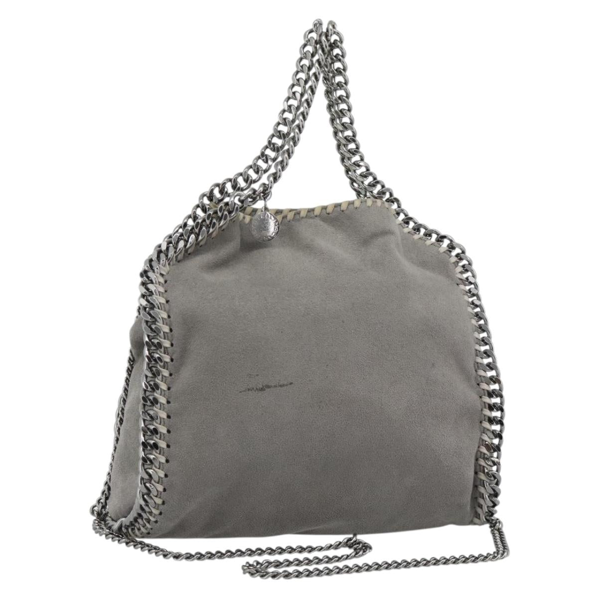 Stella MacCartney Chain Farabella Mini Bag Polyester 2way Gray Auth 191251A