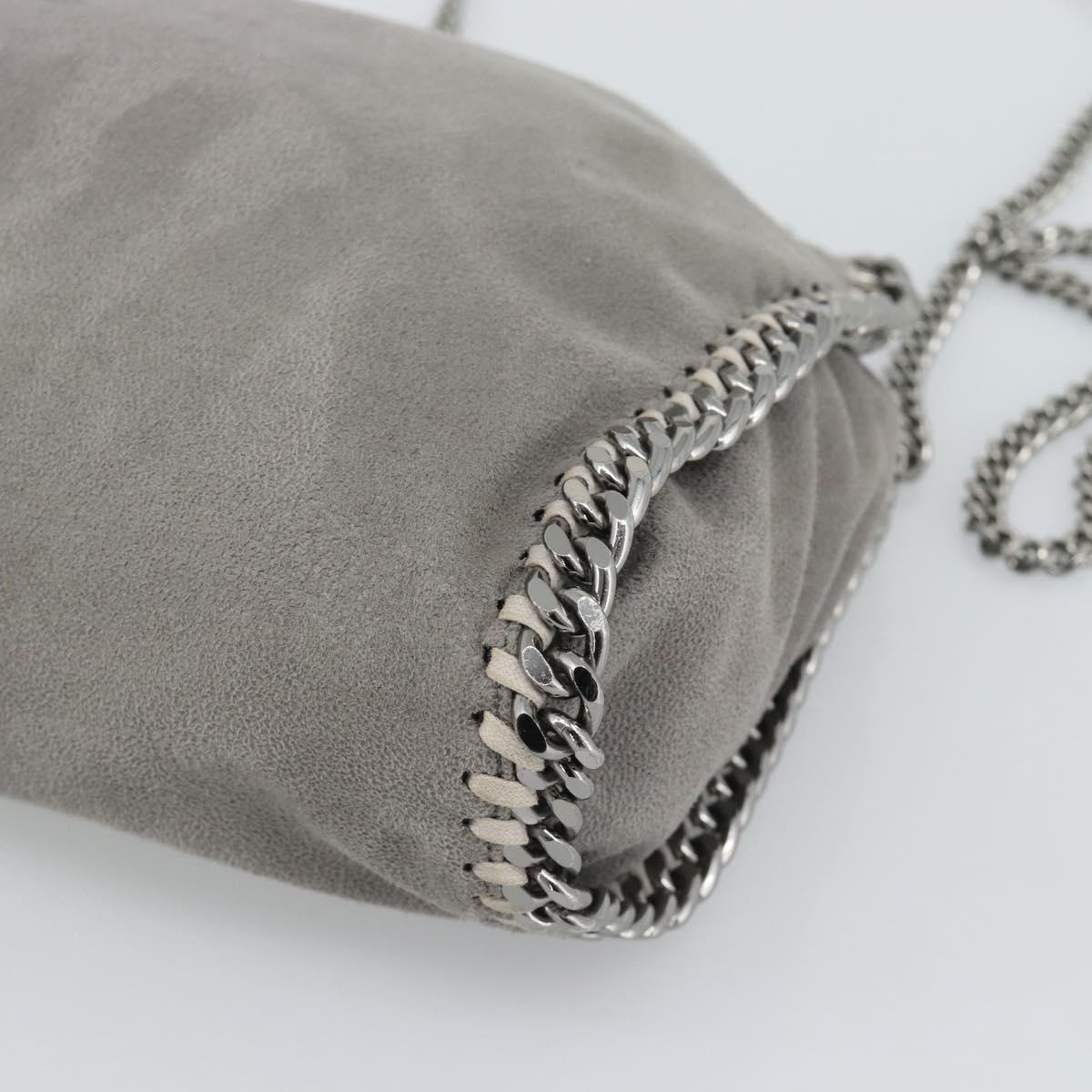 Stella MacCartney Chain Farabella Mini Bag Polyester 2way Gray Auth 191251A