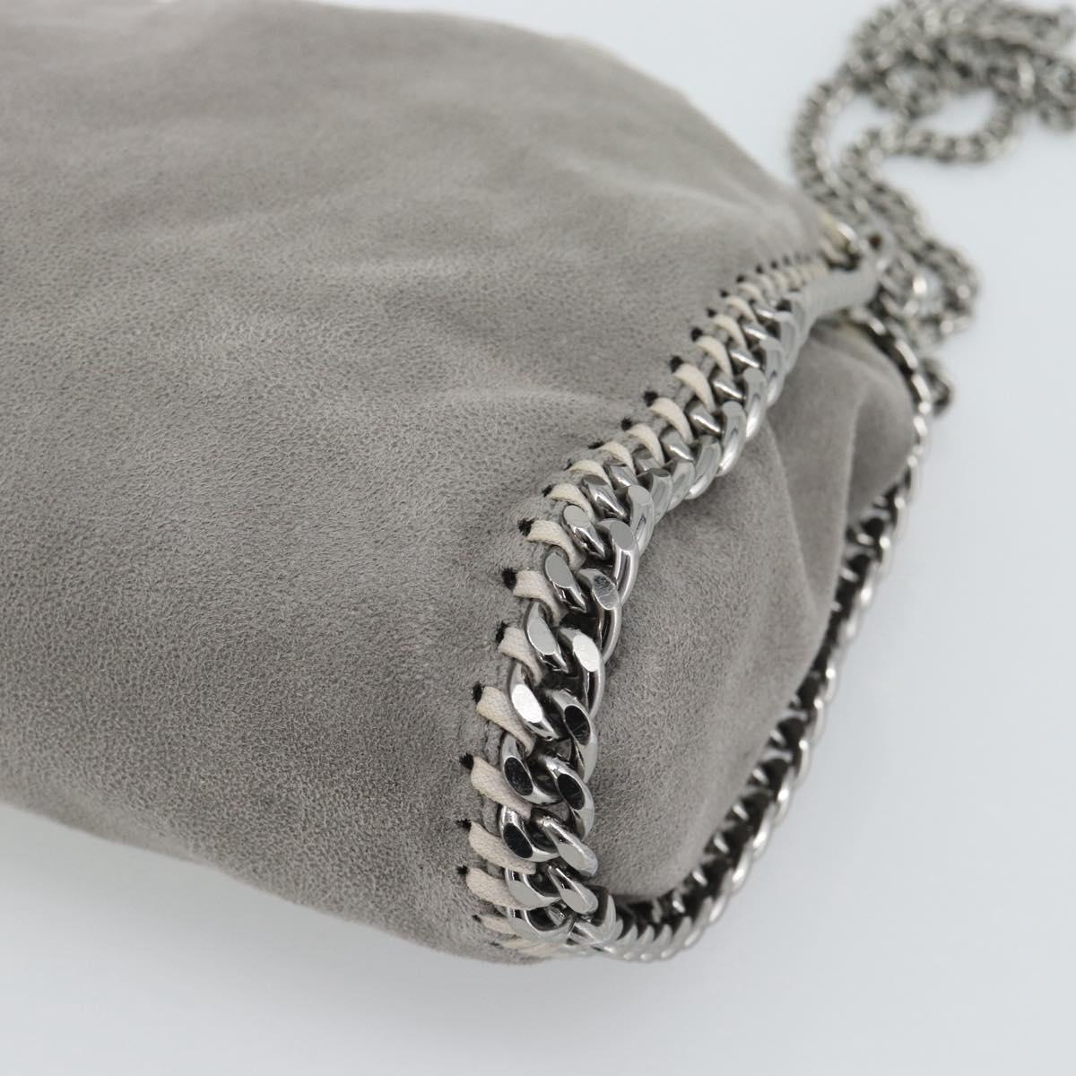Stella MacCartney Chain Farabella Mini Bag Polyester 2way Gray Auth 191251A