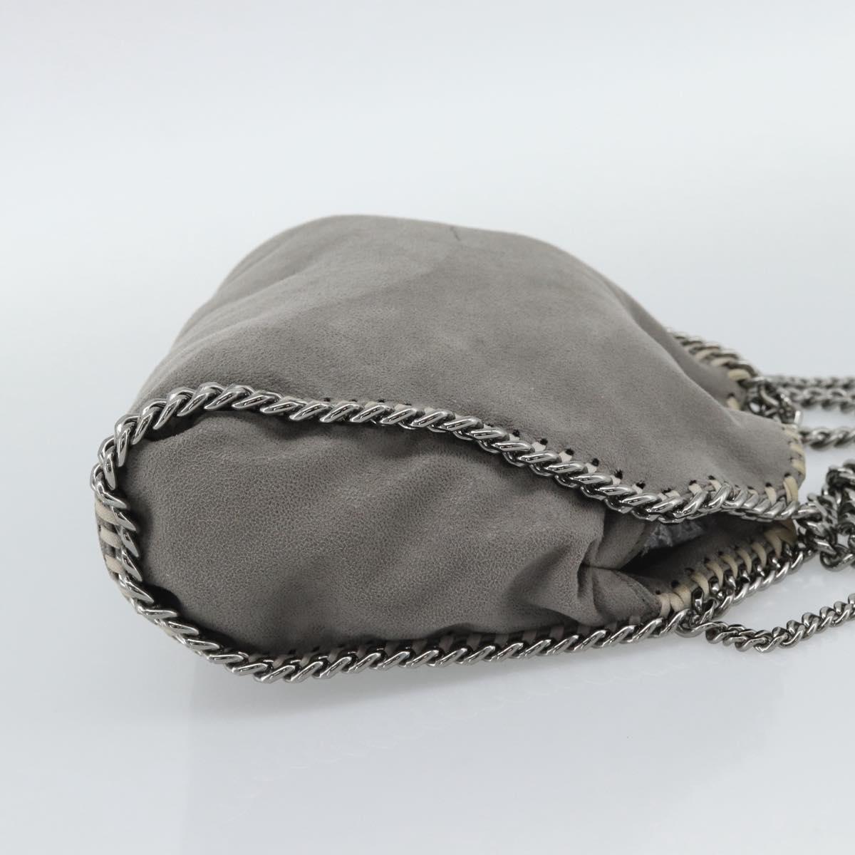 Stella MacCartney Chain Farabella Mini Bag Polyester 2way Gray Auth 191251A