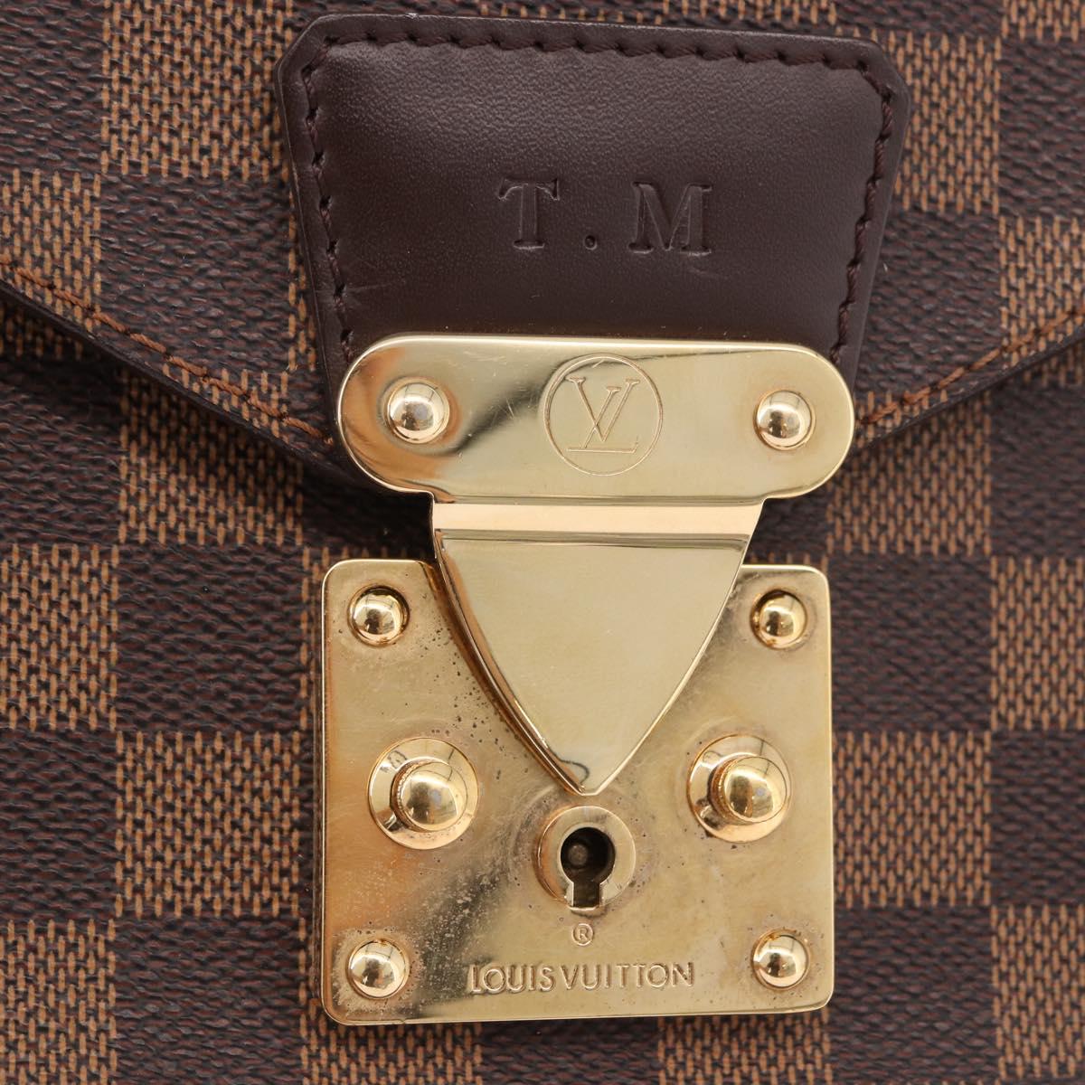 LOUIS VUITTON Damier Ebene Monceau 28 Hand Bag SPO 2way N48088 LV Auth 191252A