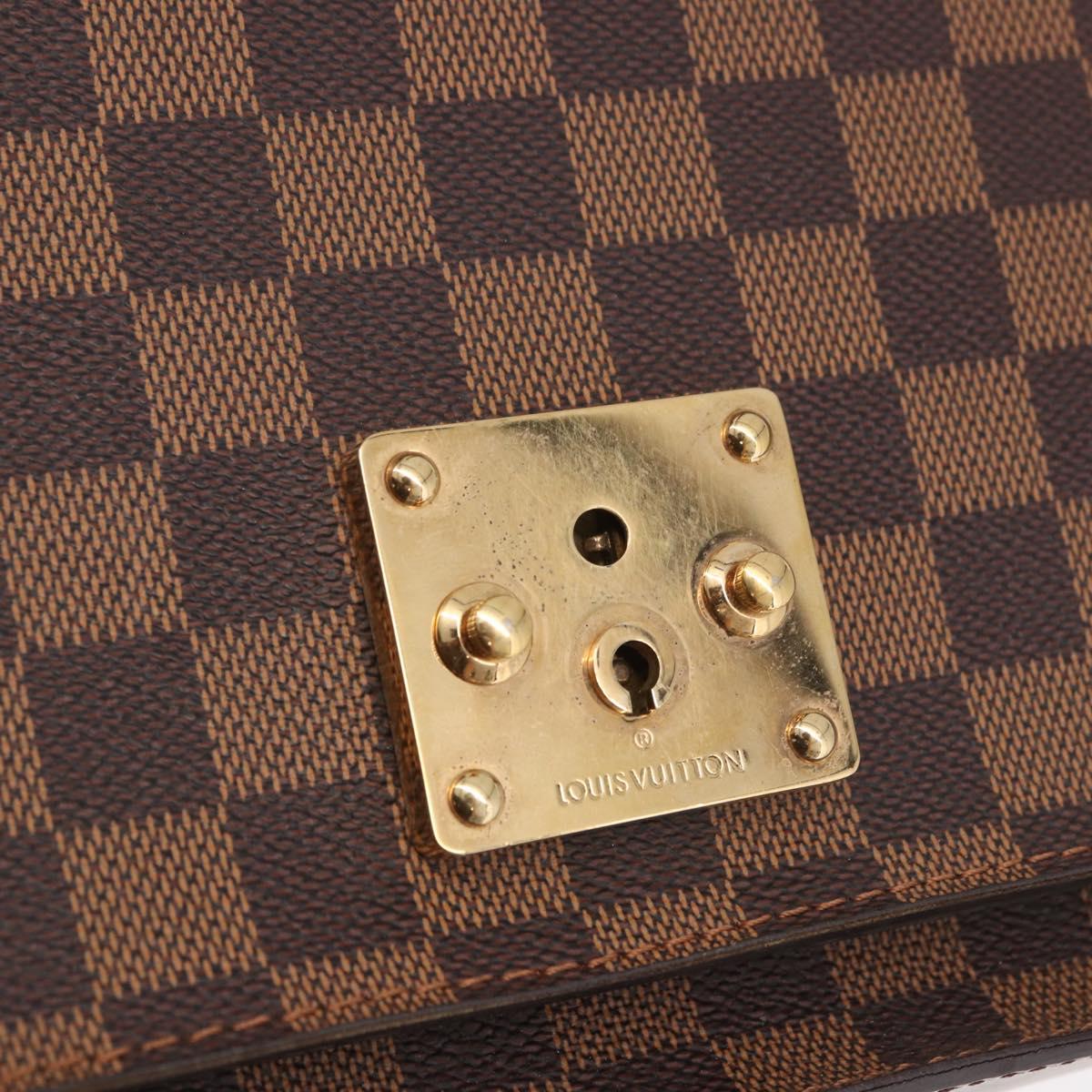 LOUIS VUITTON Damier Ebene Monceau 28 Hand Bag SPO 2way N48088 LV Auth 191252A