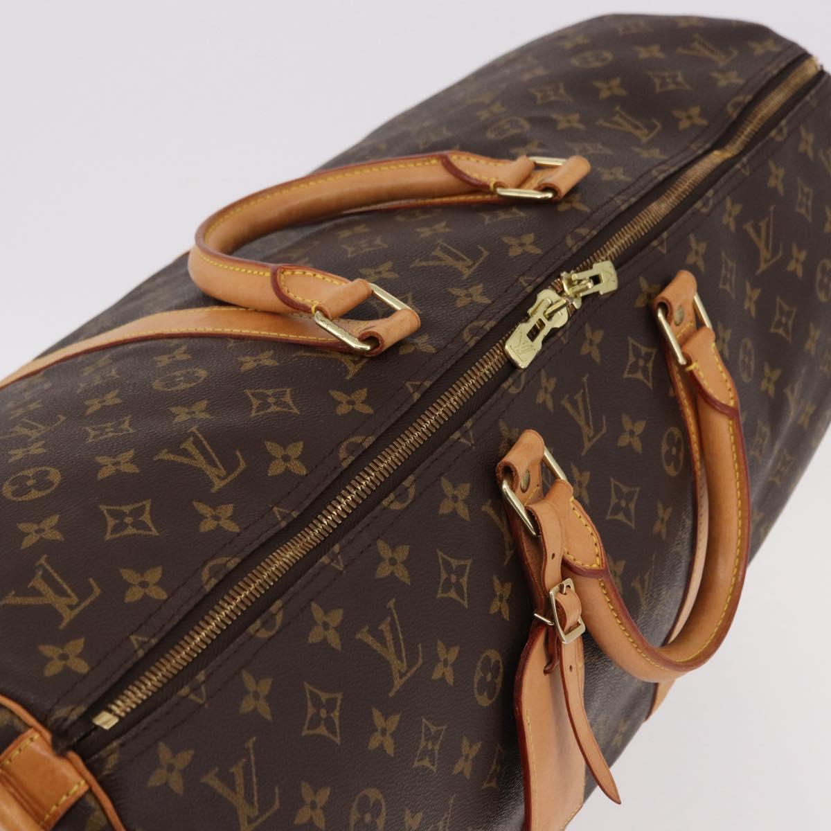 LOUIS VUITTON Monogram Keepall Bandouliere 55 Boston Bag M41414 LV Auth 191259A