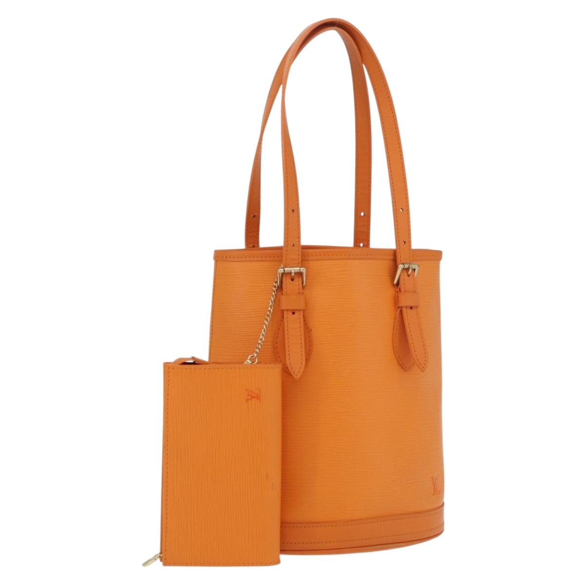 LOUIS VUITTON Epi Bucket PM Shoulder Bag Orange Mandarin M5899H LV Auth 191260V