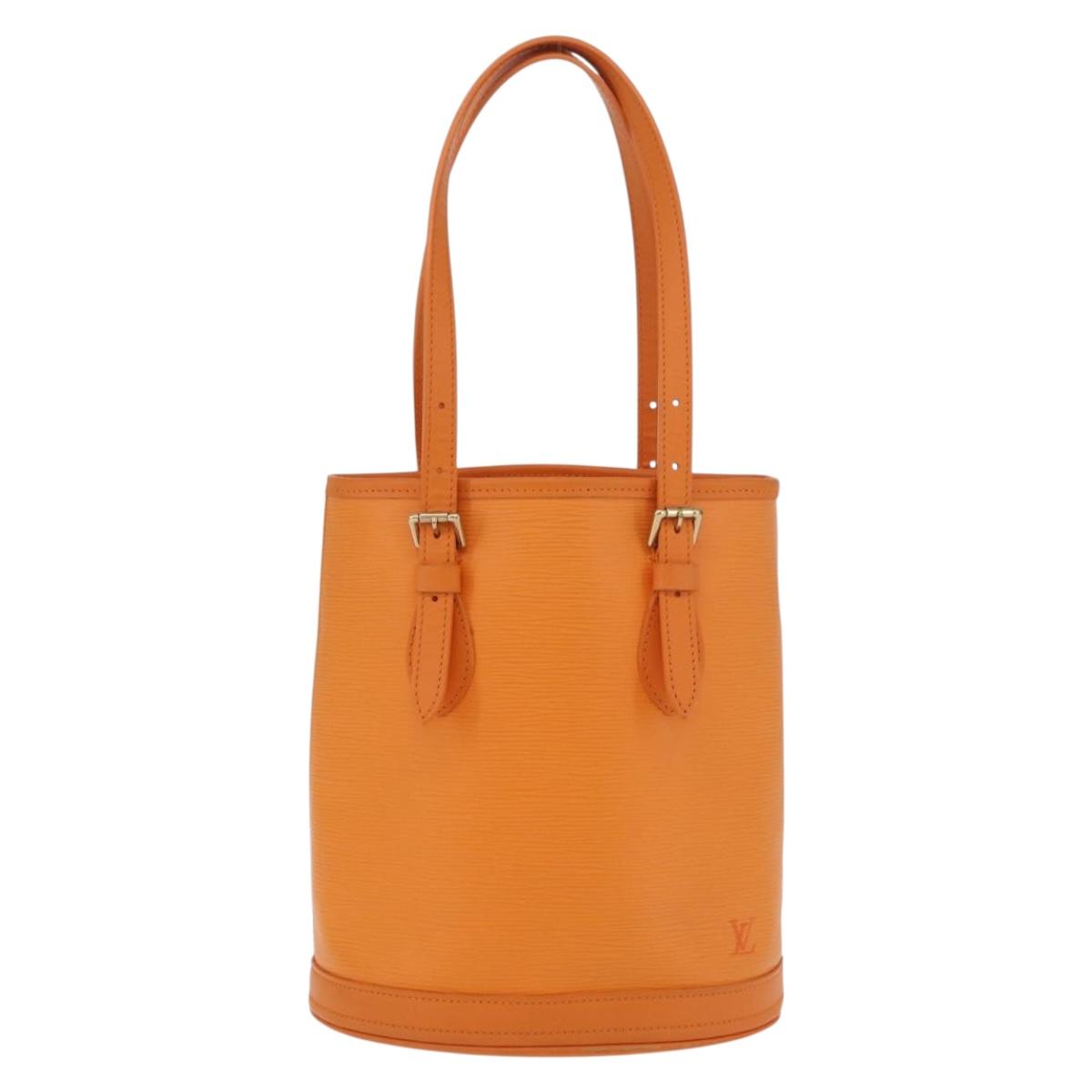 LOUIS VUITTON Epi Bucket PM Shoulder Bag Orange Mandarin M5899H LV Auth 191260V