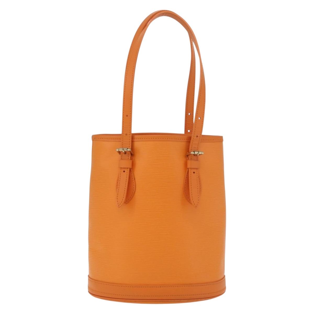 LOUIS VUITTON Epi Bucket PM Shoulder Bag Orange Mandarin M5899H LV Auth 191260V